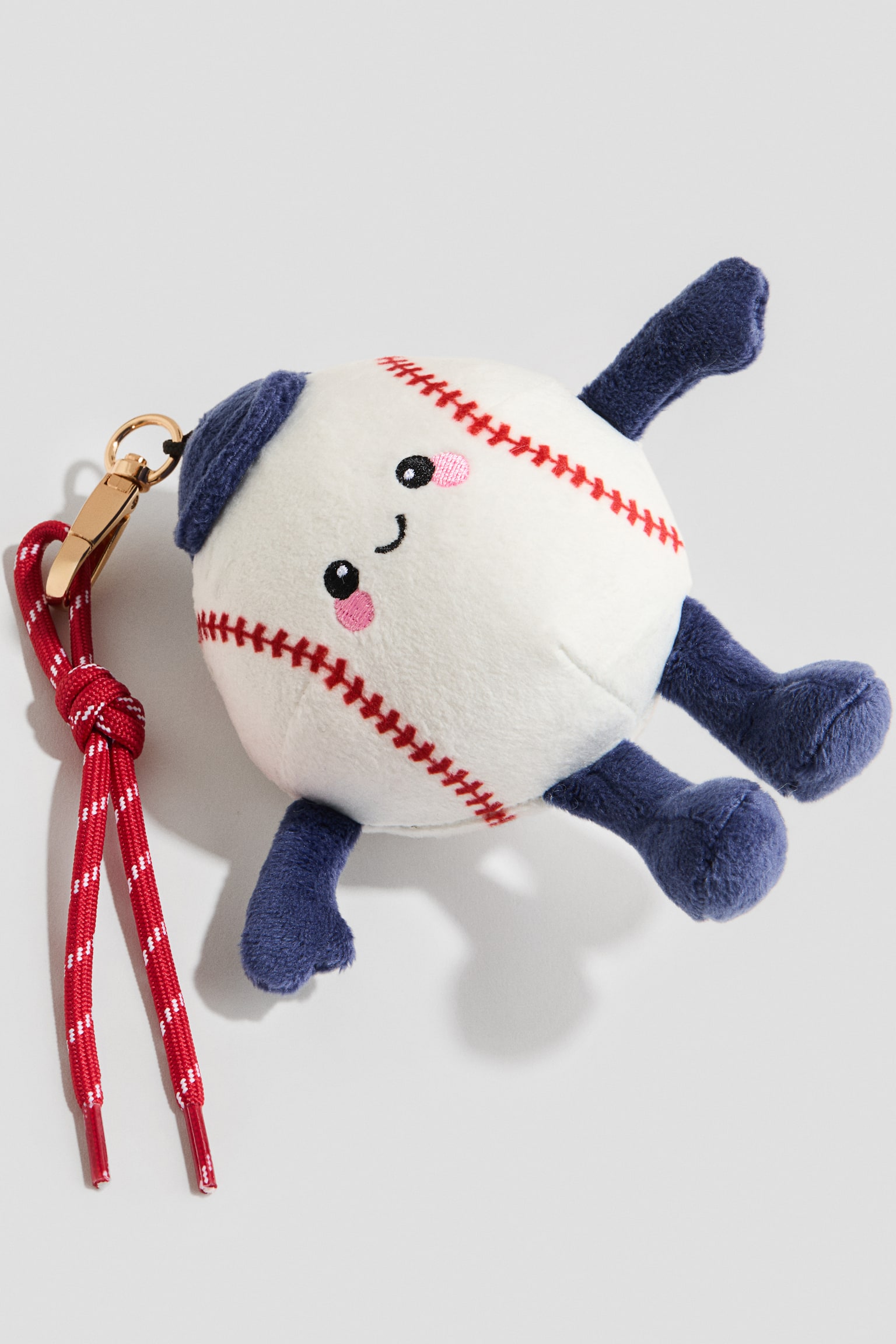 Soft toy bag charm - White/Baseball/Pink/Heart/Light green/Dinosaur/Beige/Teddy Bear/Brown/American football/Light pink/Apple - 2