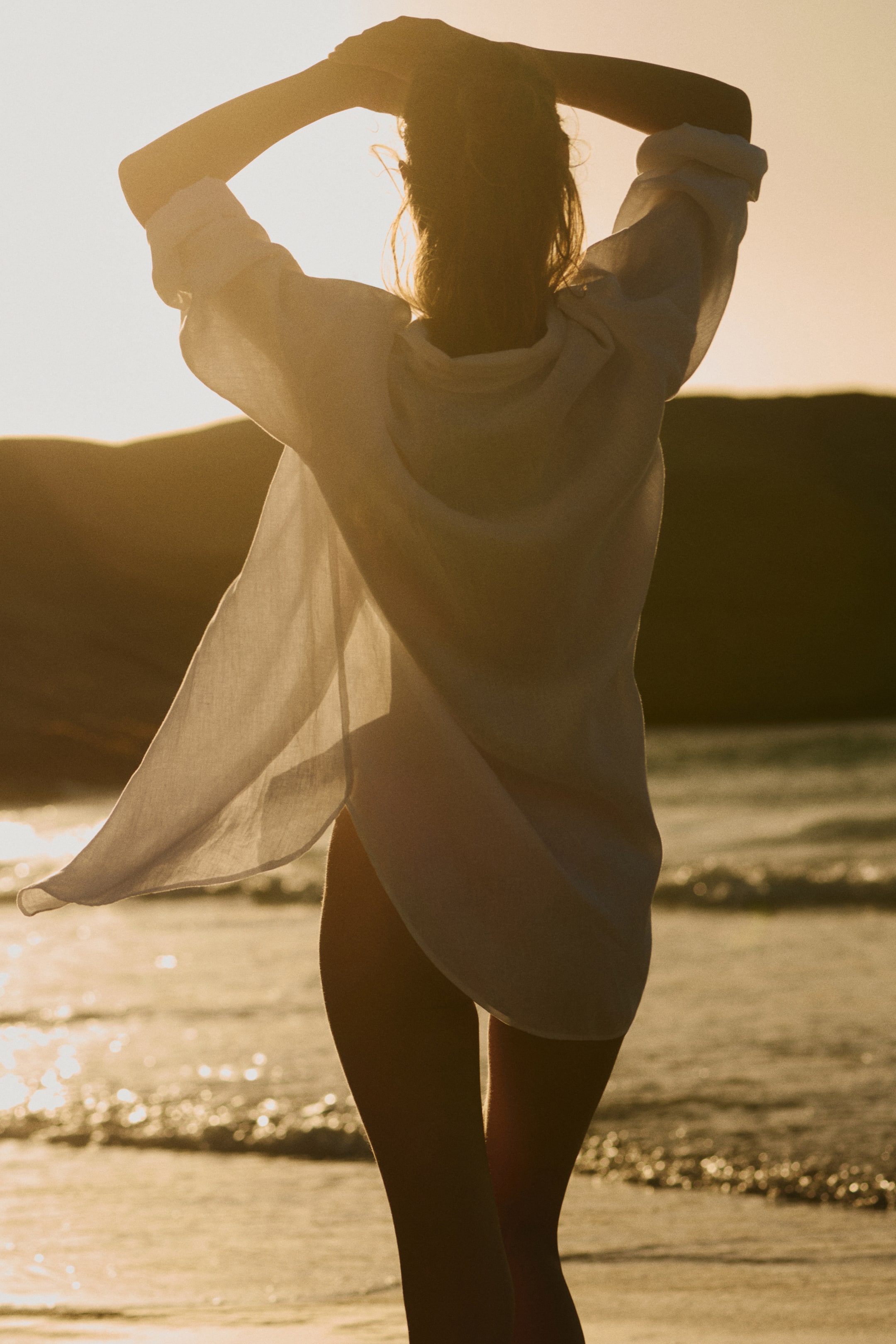 Ver imagen más grande: Camisa playera de lino - Blanco - MUJER | H&M ES 1