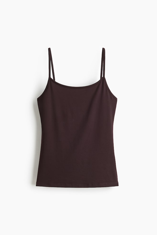 Microfibre strappy top - Burgundy/White/Black/Dark brown/Light beige/Dark greige - 1