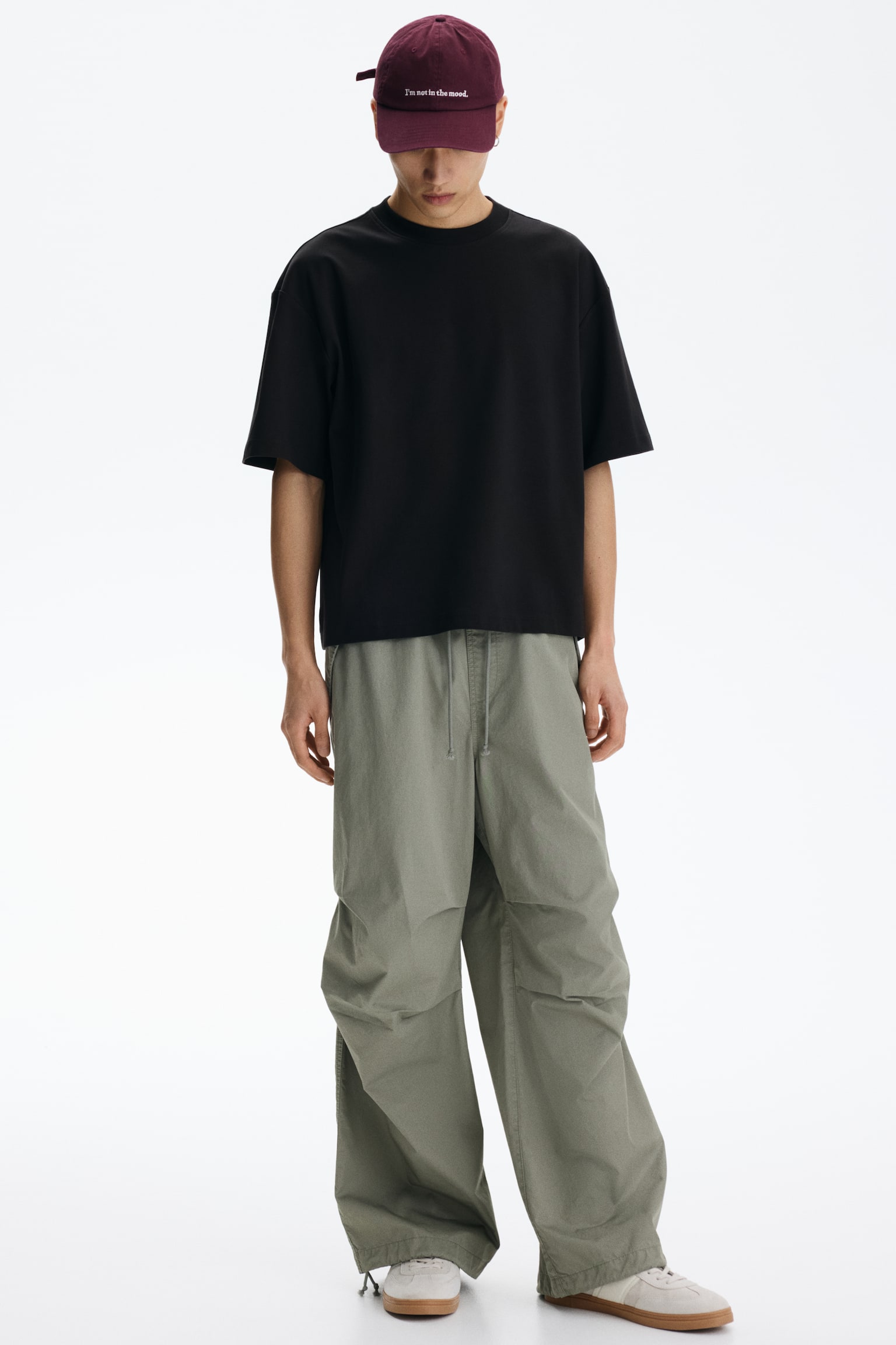 Oversized-Fit T-Shirt - Black/White/Light blue/Dark purple - 6
