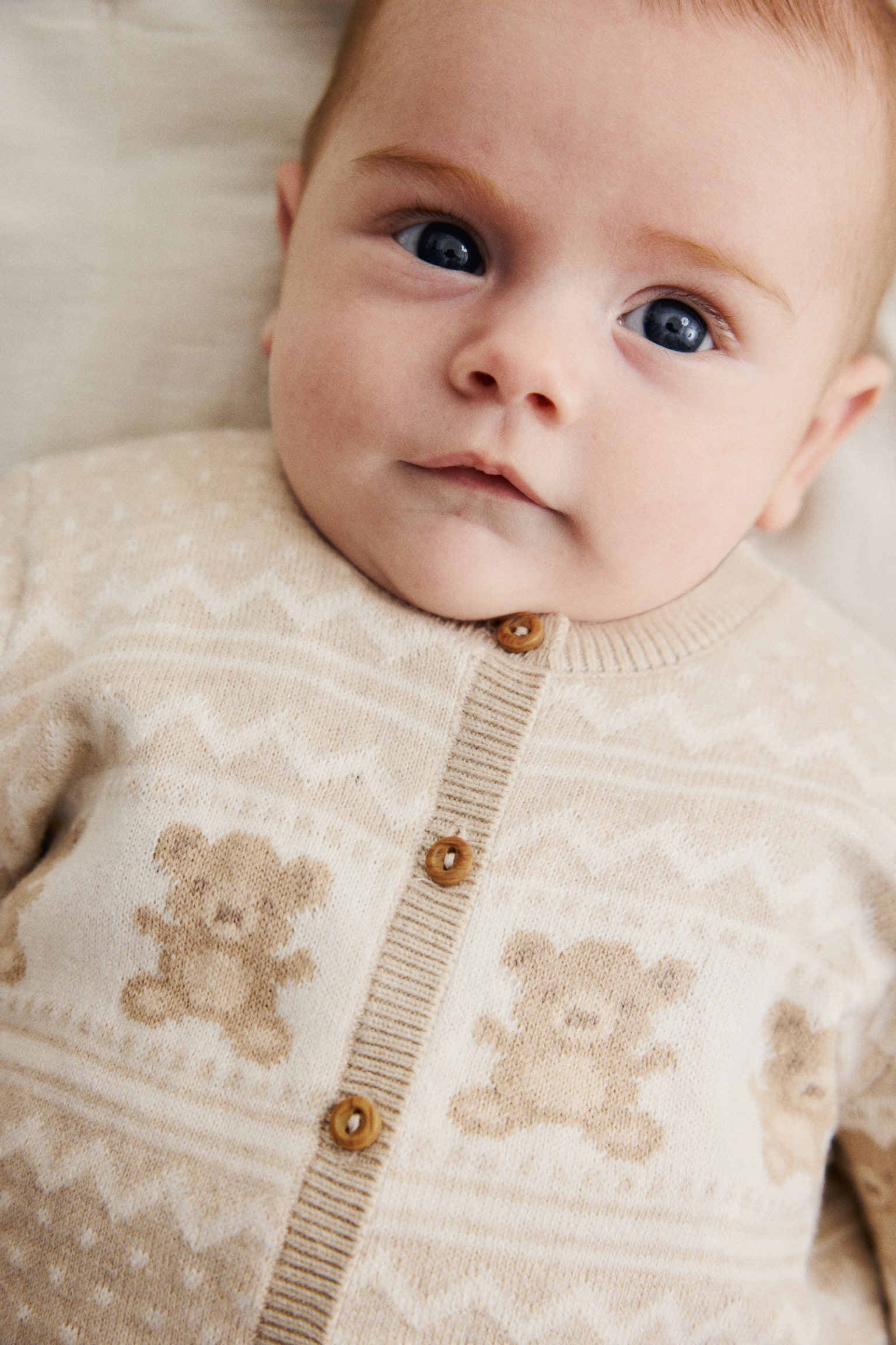 コットンニット2アイテムセット - ライトベージュ／テディベア - 5