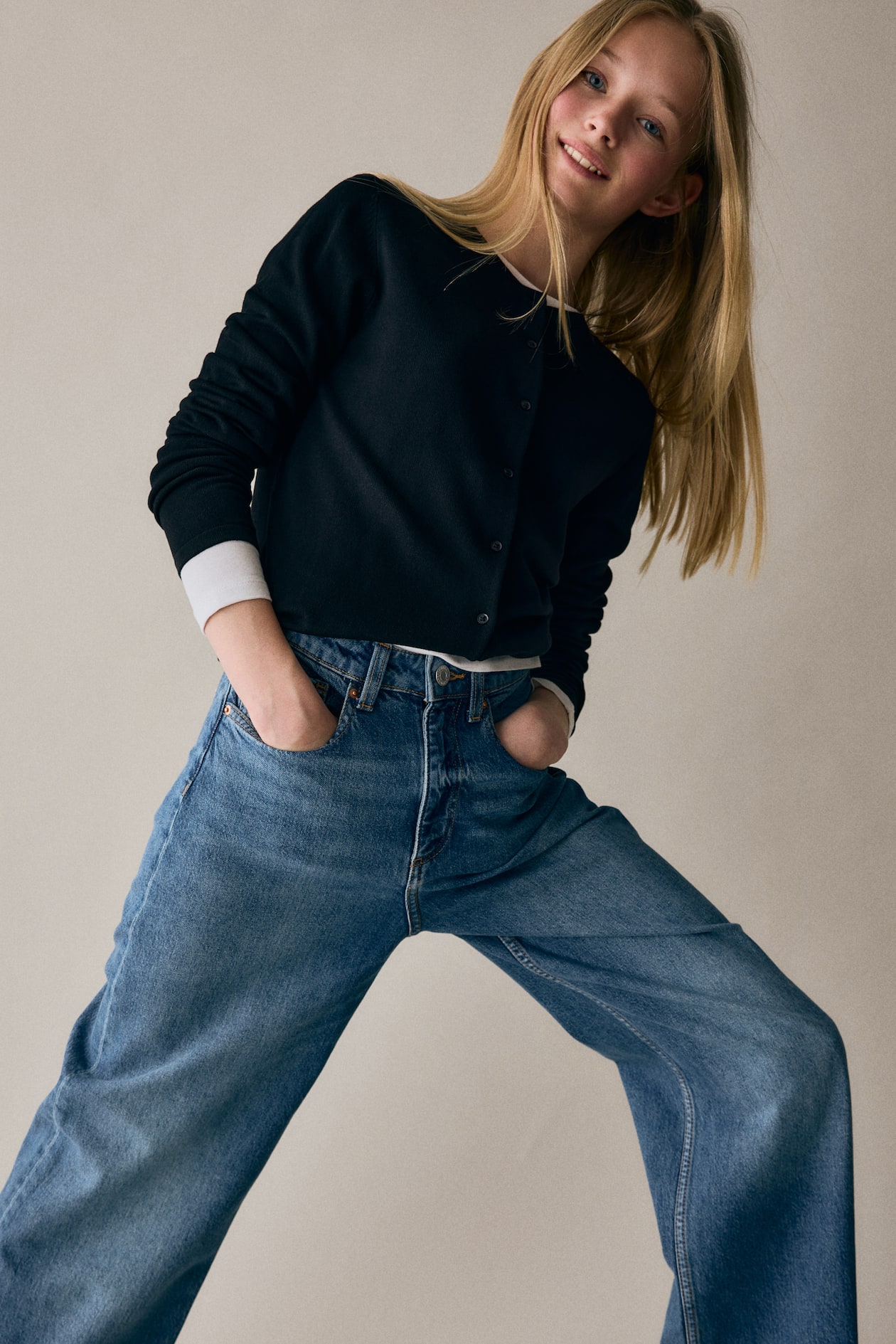 Wide Leg Jeans - Denim blue - Kids | H&M GB