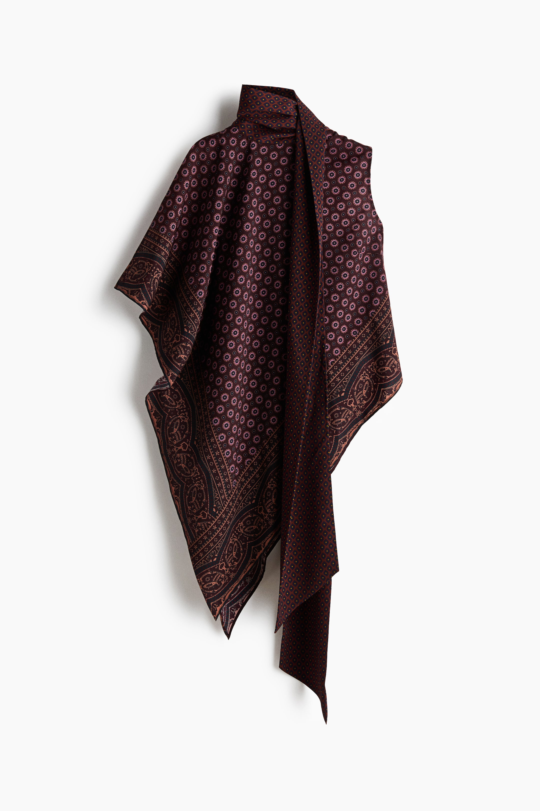 View larger image: Asymmetric top - Burgundy/Patterned - Ladies | H&M GB 1