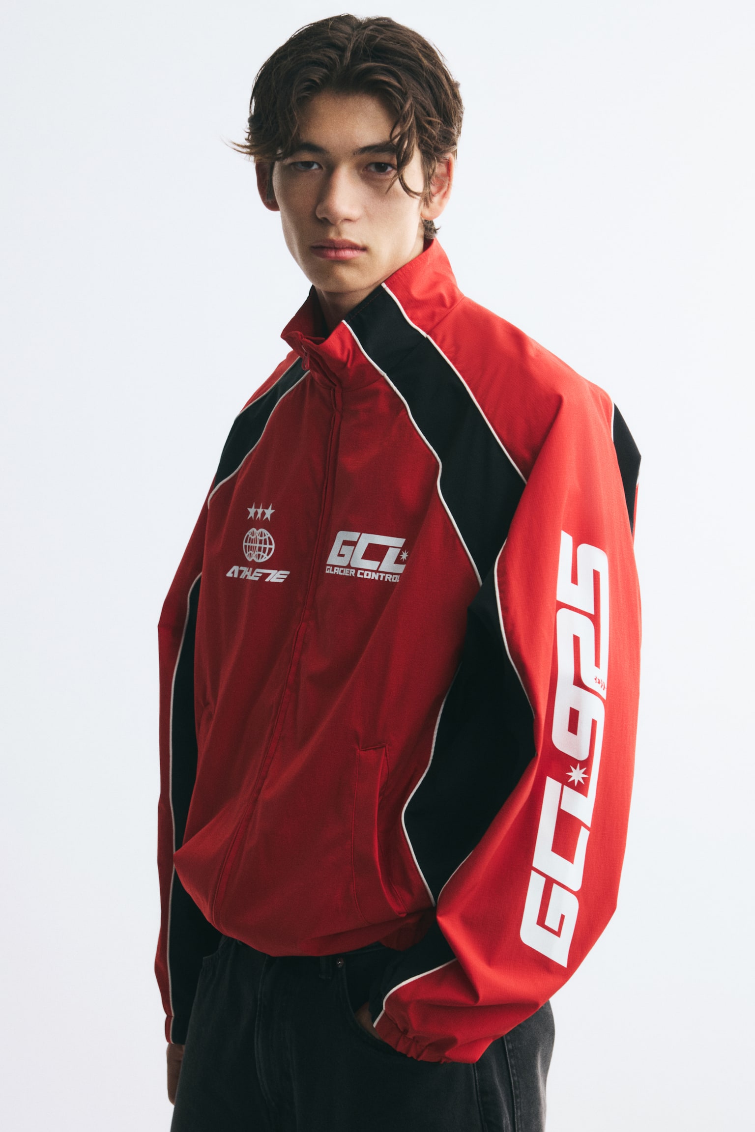 Мужская куртка H&M Track Jacket, цвет: Красный — фото 5