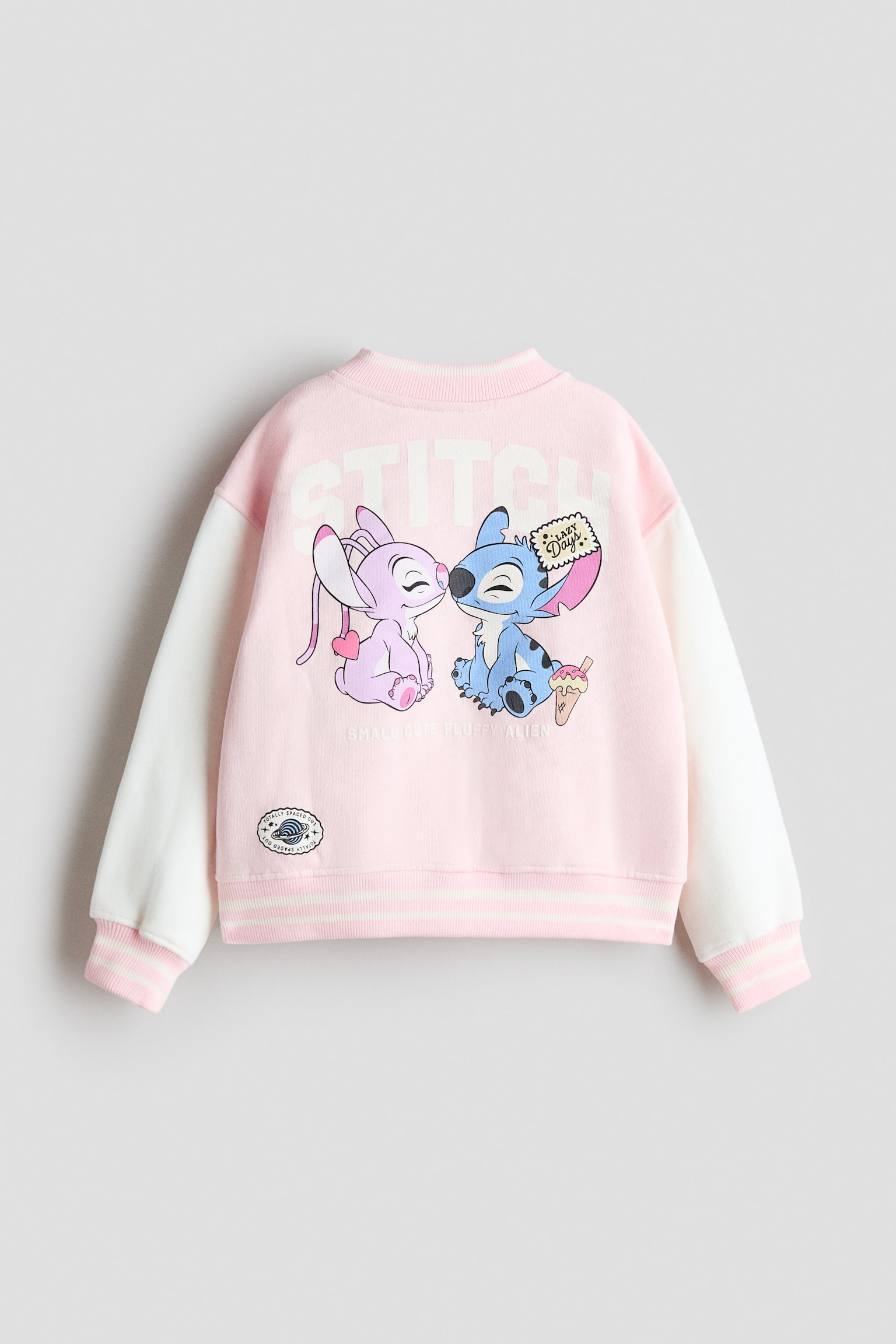 Бейсбольна куртка із футеру з декором - Світло-рожевий/Ліло і Стіч - 2