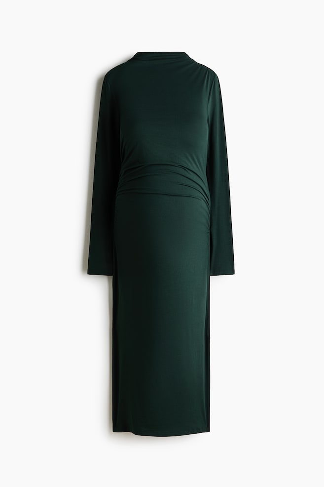 MAMA Modal Bodycon Dress - Dark green/Black - 1