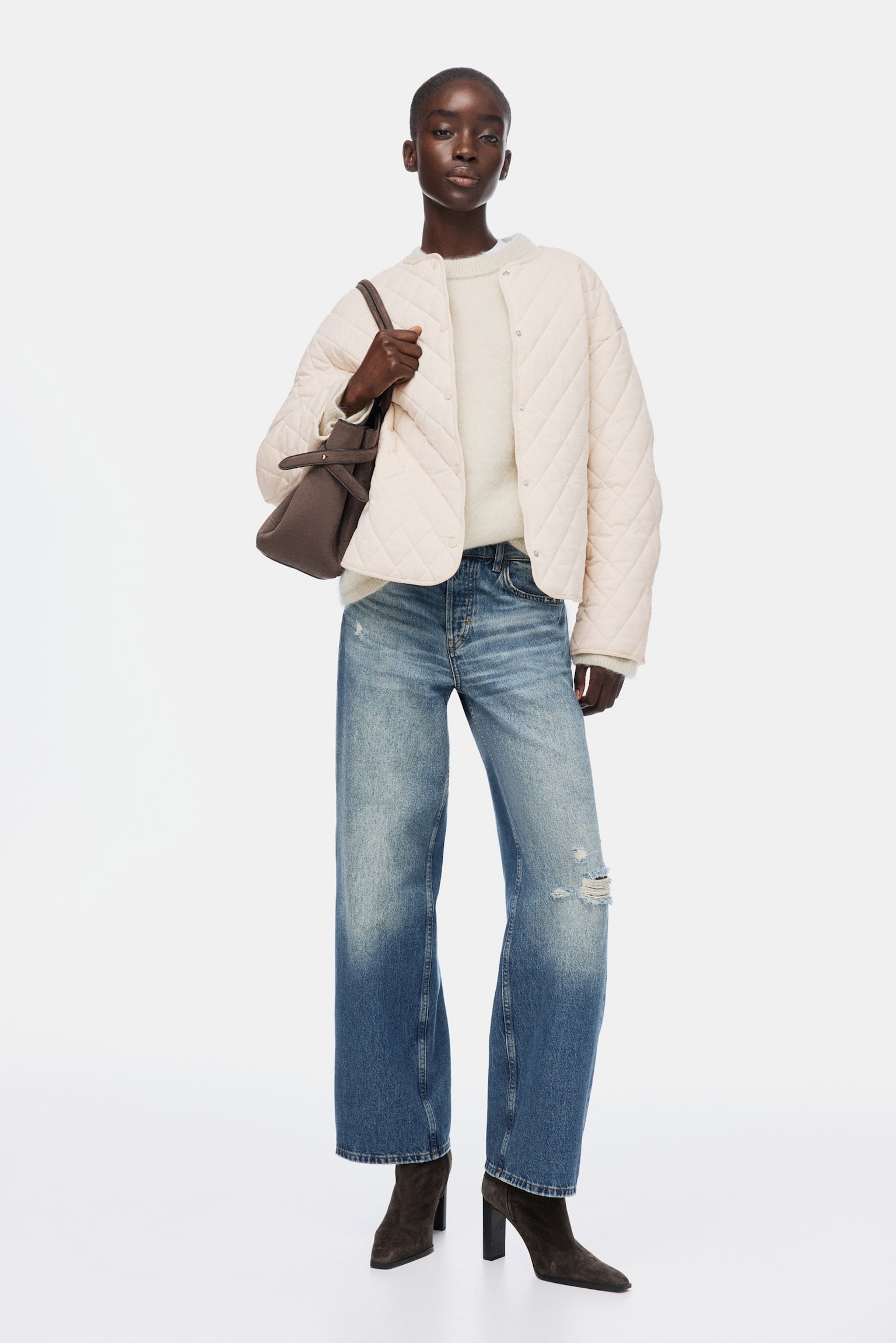 Quilted jacket - Light beige - 7