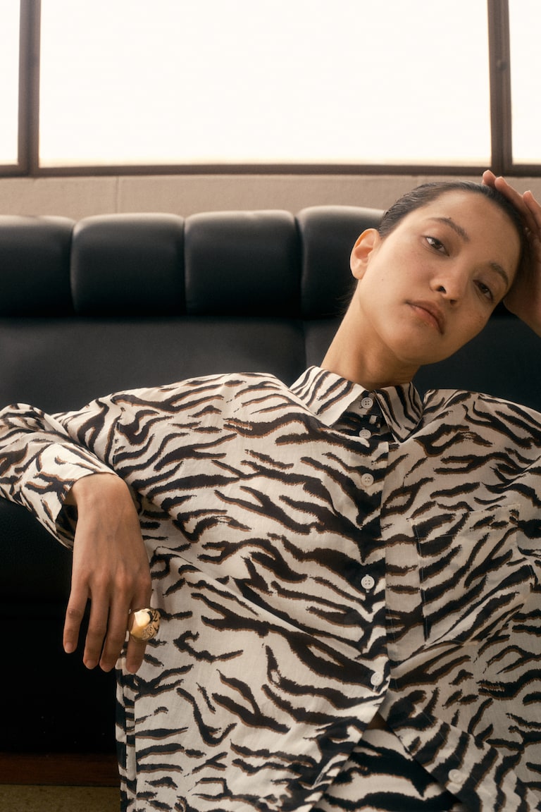 Blazer Giacca Zebrata H&m BLAZER STAMPA ANIMALIER ZW