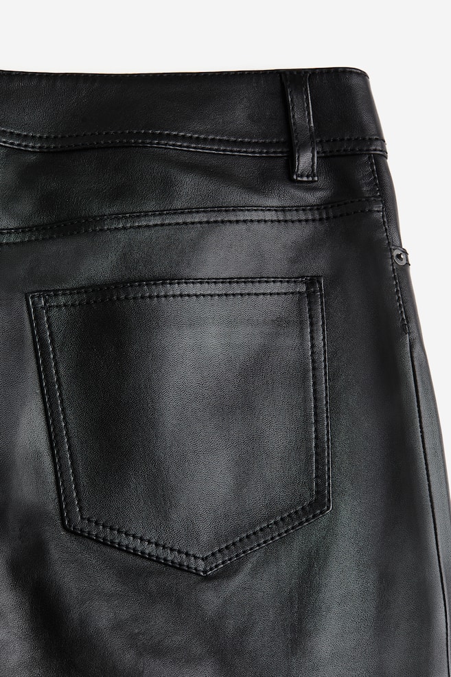 Pantalon en cuir - Noir/Noir - 5