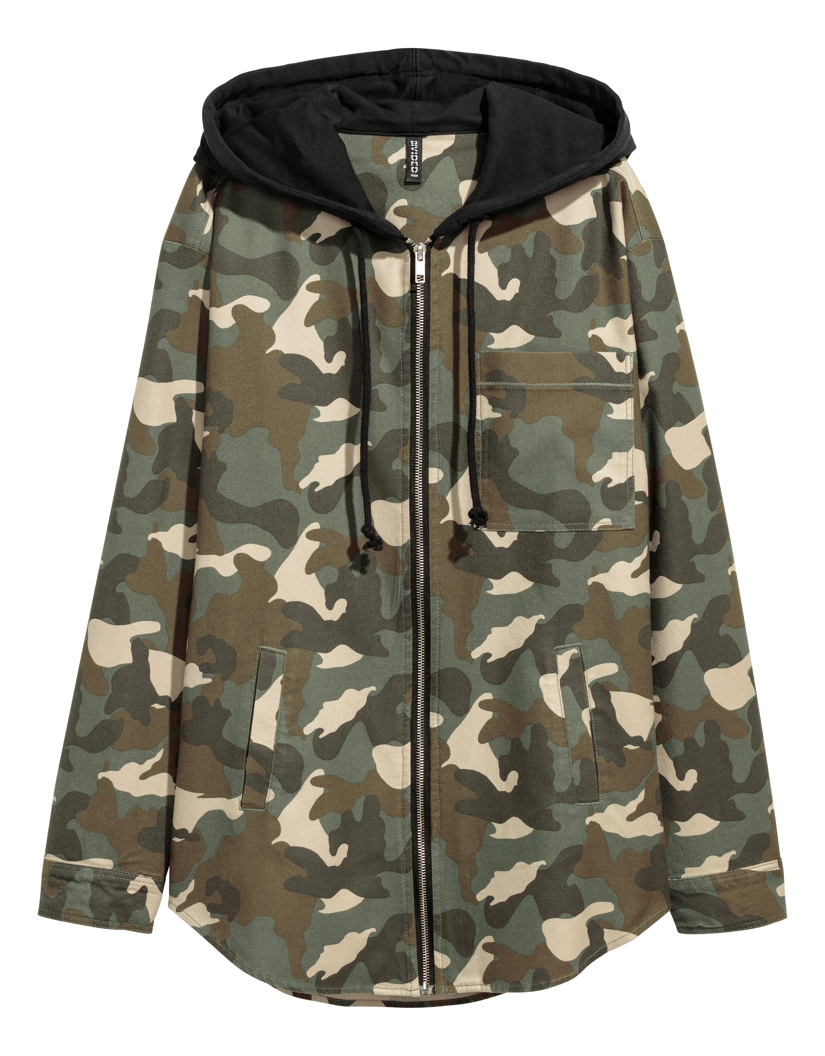 Hooded shirt Denim blue Ladies H&M IN