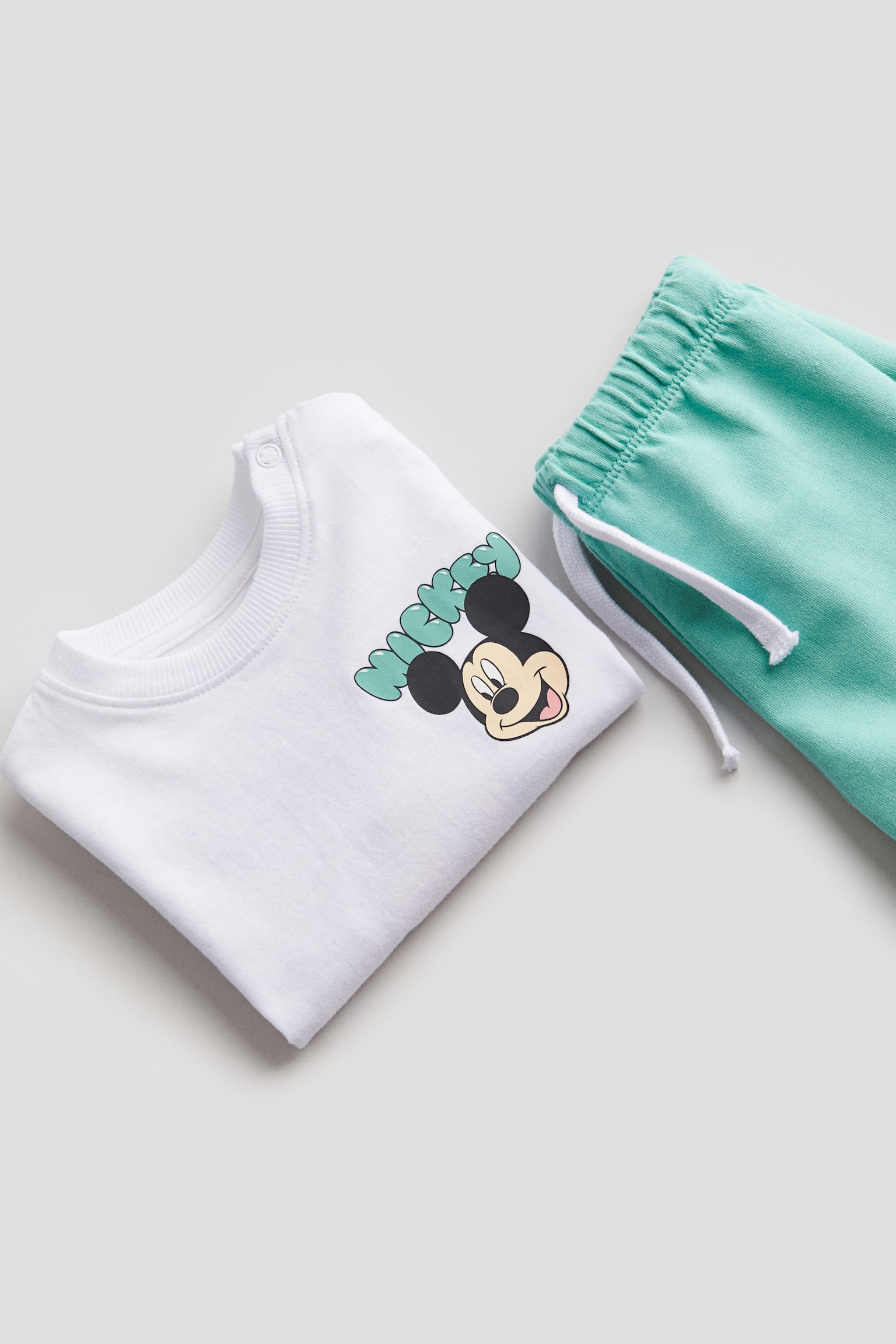 2-piece printed set - Turquoise/Mickey Mouse/Dark grey/The Lion King/Light grey/Mickey Mouse - 3