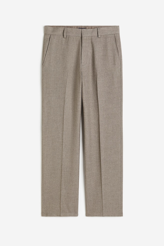 Relaxed Fit Tailored trousers - Greige/Dark brown/Dark grey - 2