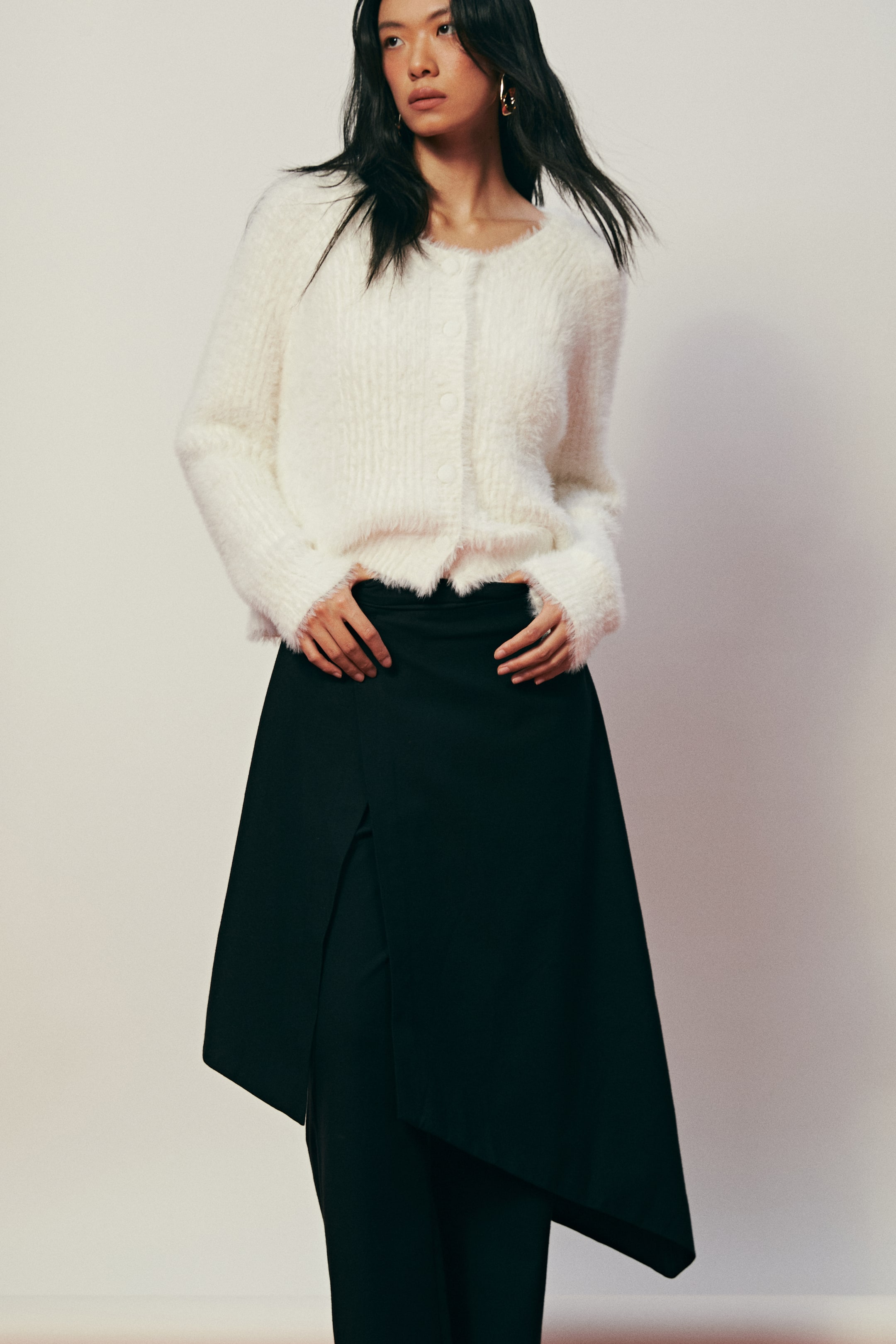 이미지 확대 보기: 스커트 레이어드 팬츠 - 블랙 - 여성 | H&M KR 4