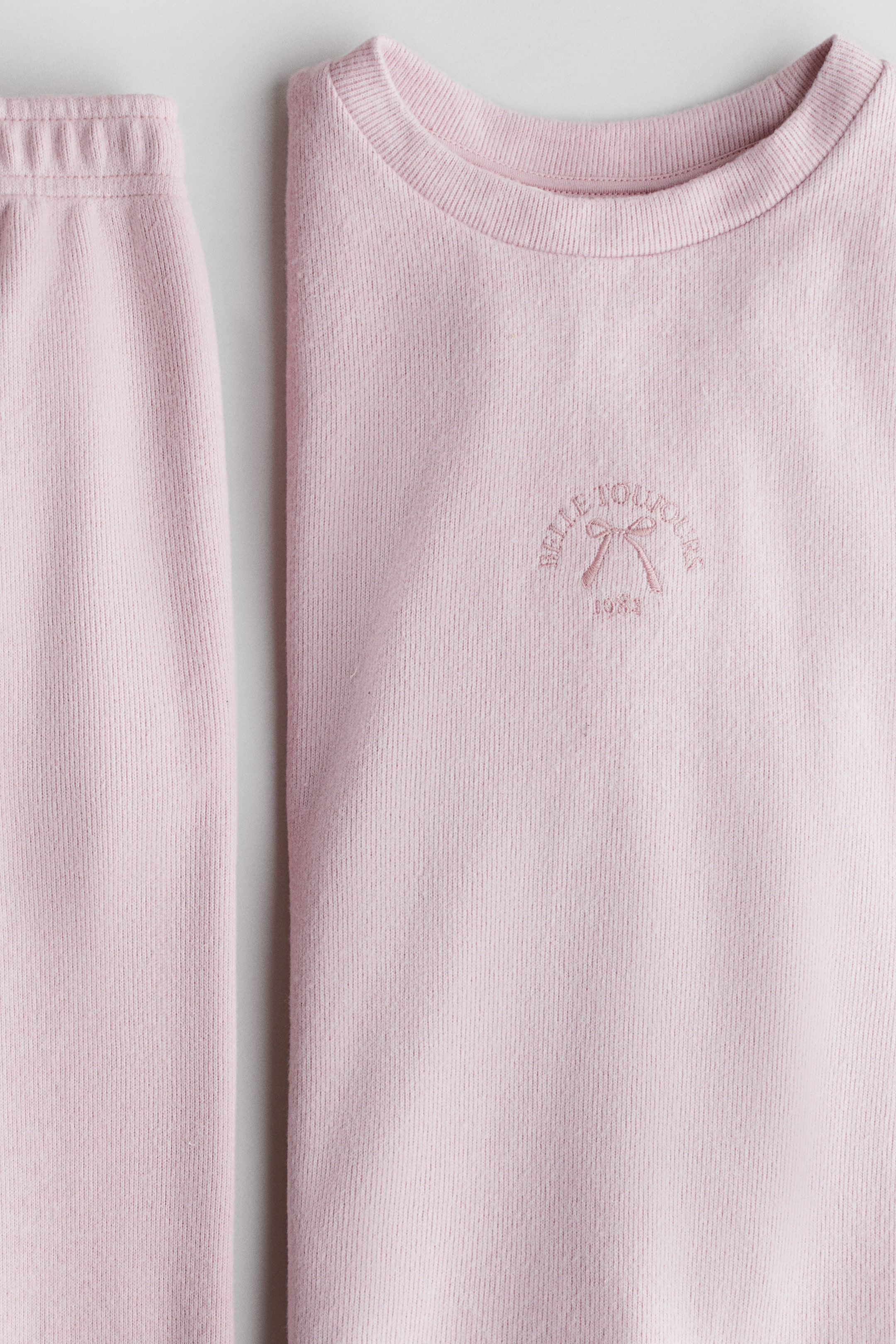 Zobraziť väčší obrázok: 2-piece ribbed jersey set - Svetloružová - DETI | H&M SK 2