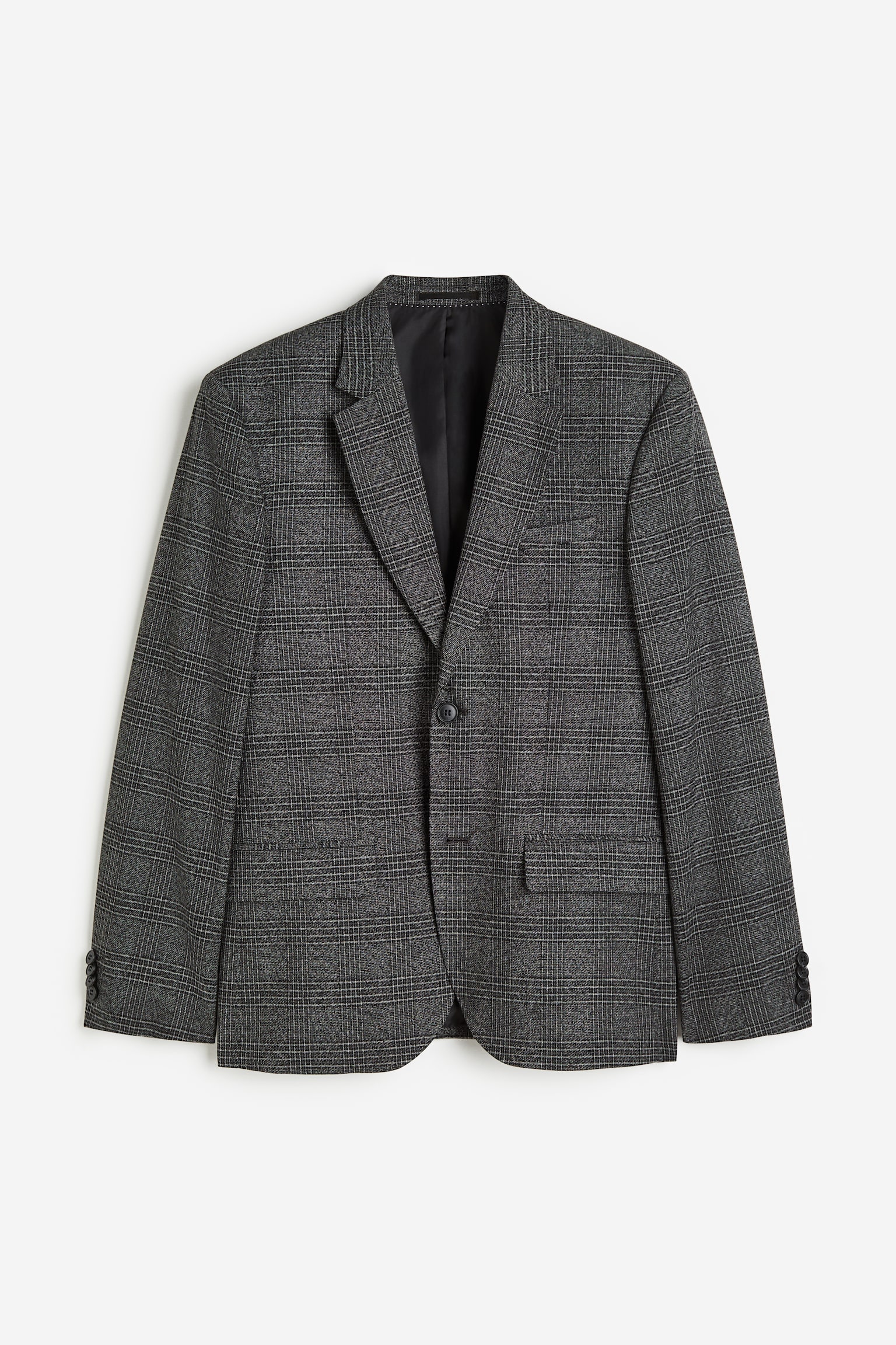 Regular Fit Jacket - Dark grey/Checked/Beige/Checked - 1