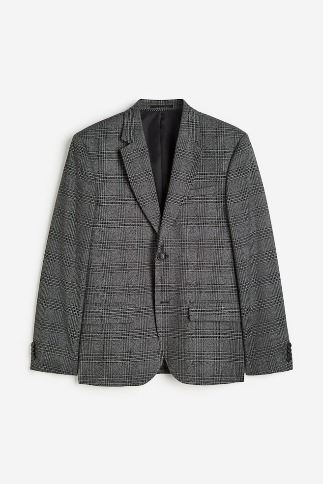 Regular Fit Jacket - Dark grey/Checked/Beige/Checked - 2