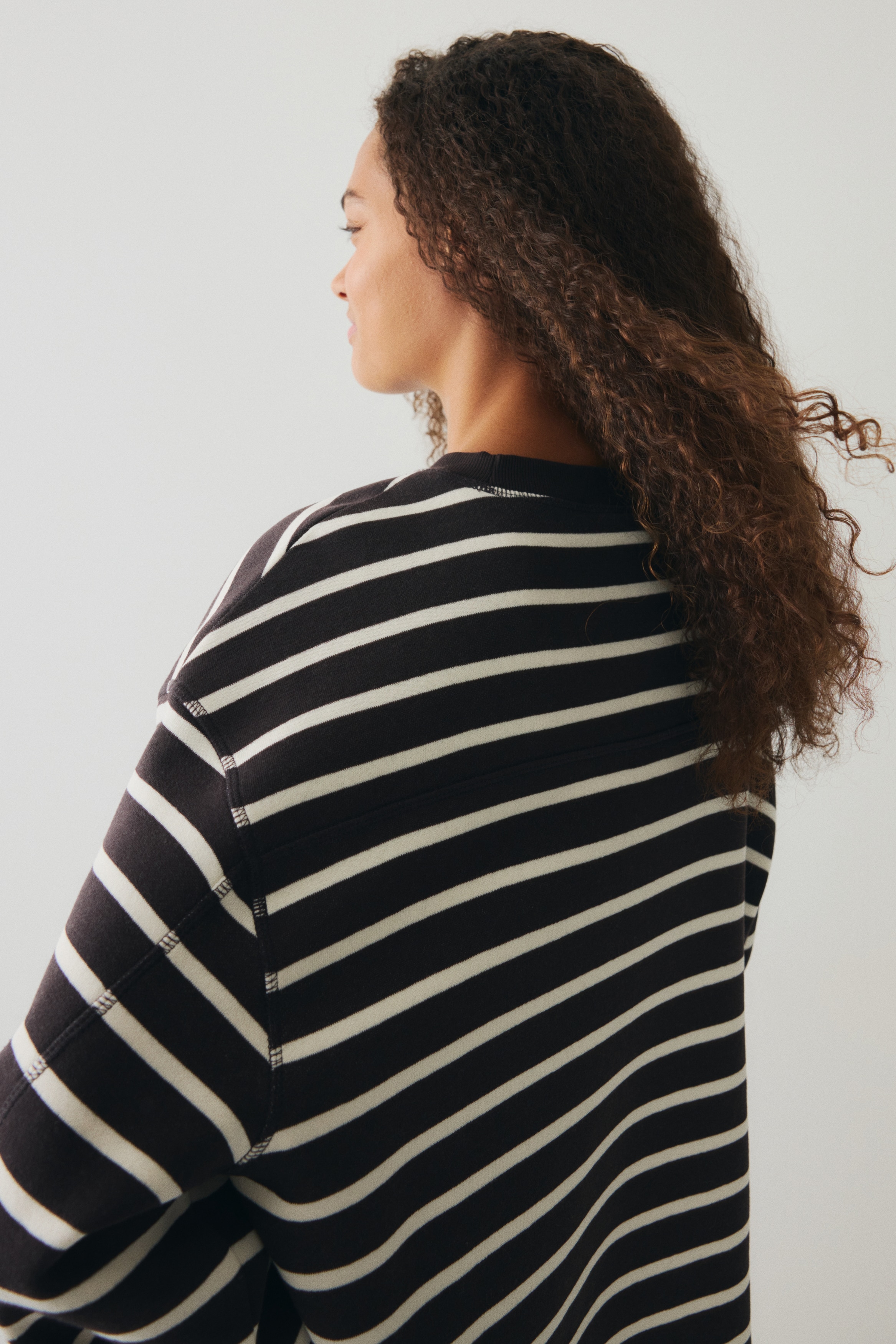 Sweat Femme Whistles Marron Rayé - Taille M - 100% Coton - Excellent état