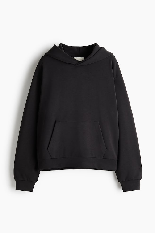 Sudadera de deporte oversize en mezcla de modal - Negro - 1