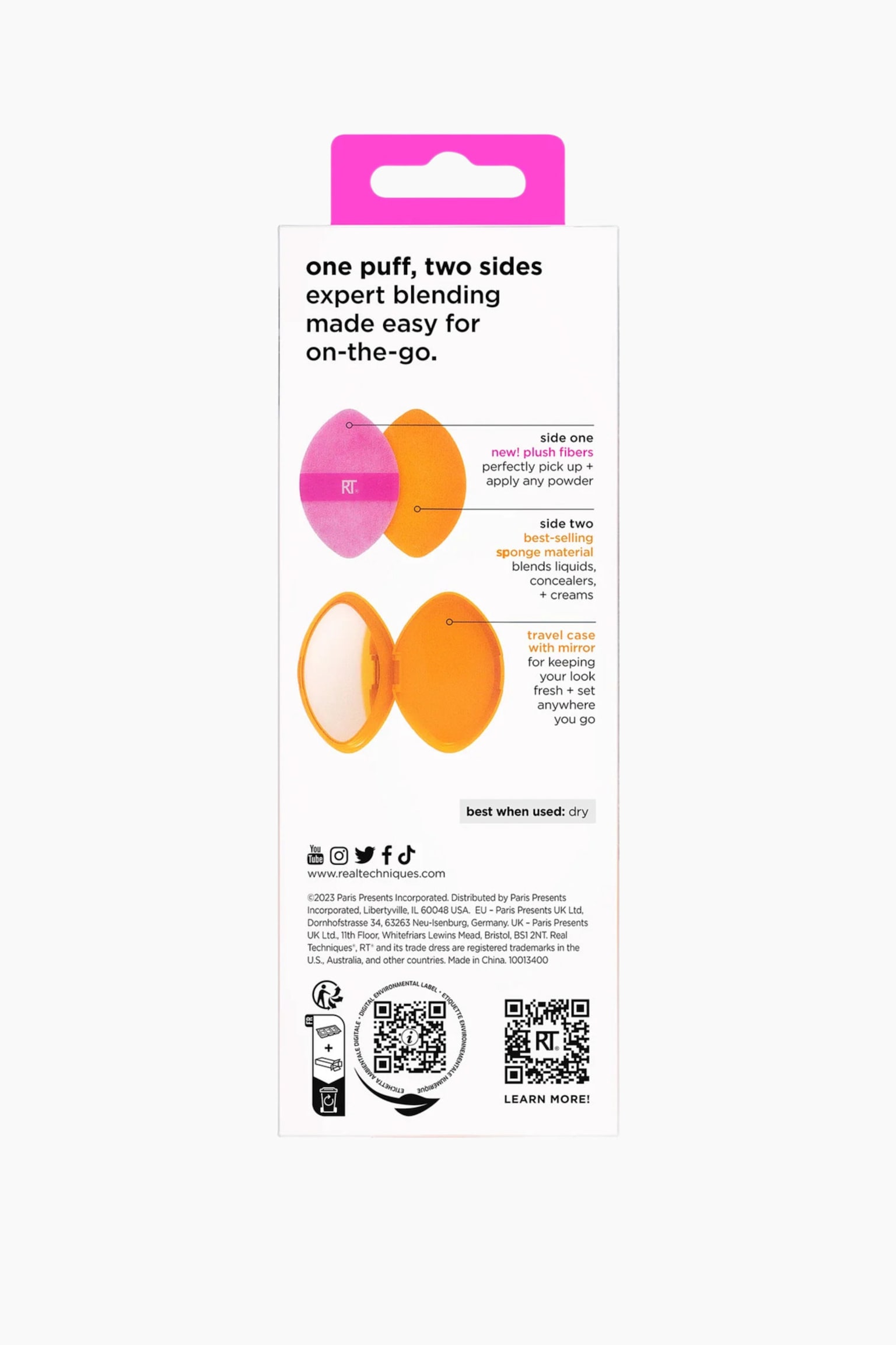 Miracle 2-in-1 Powder Puff + Travel Case - Rosa/orange - 6