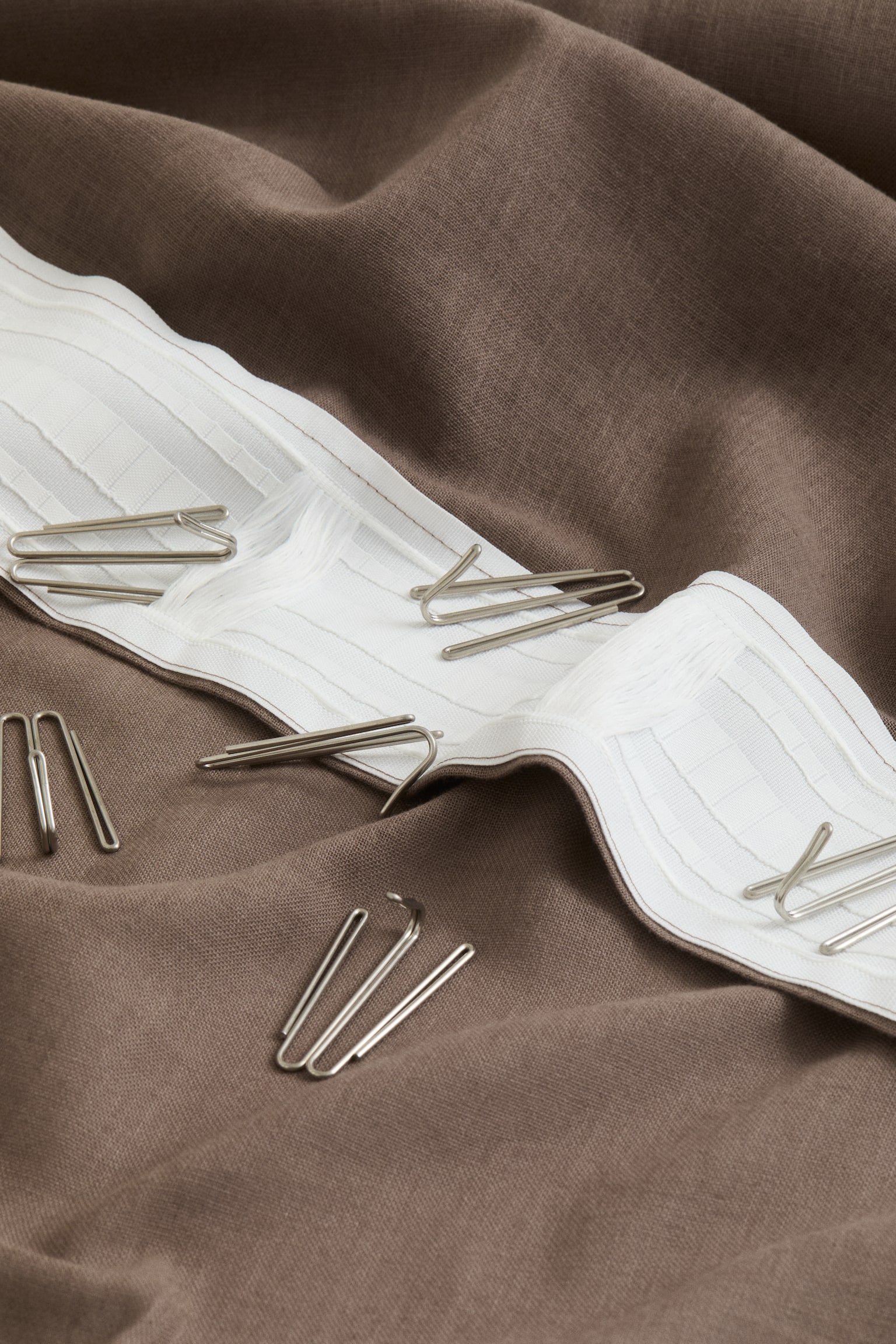 1-pack wide linen-blend curtain length - Mole/Beige/White/Light blue/Sage green - 3