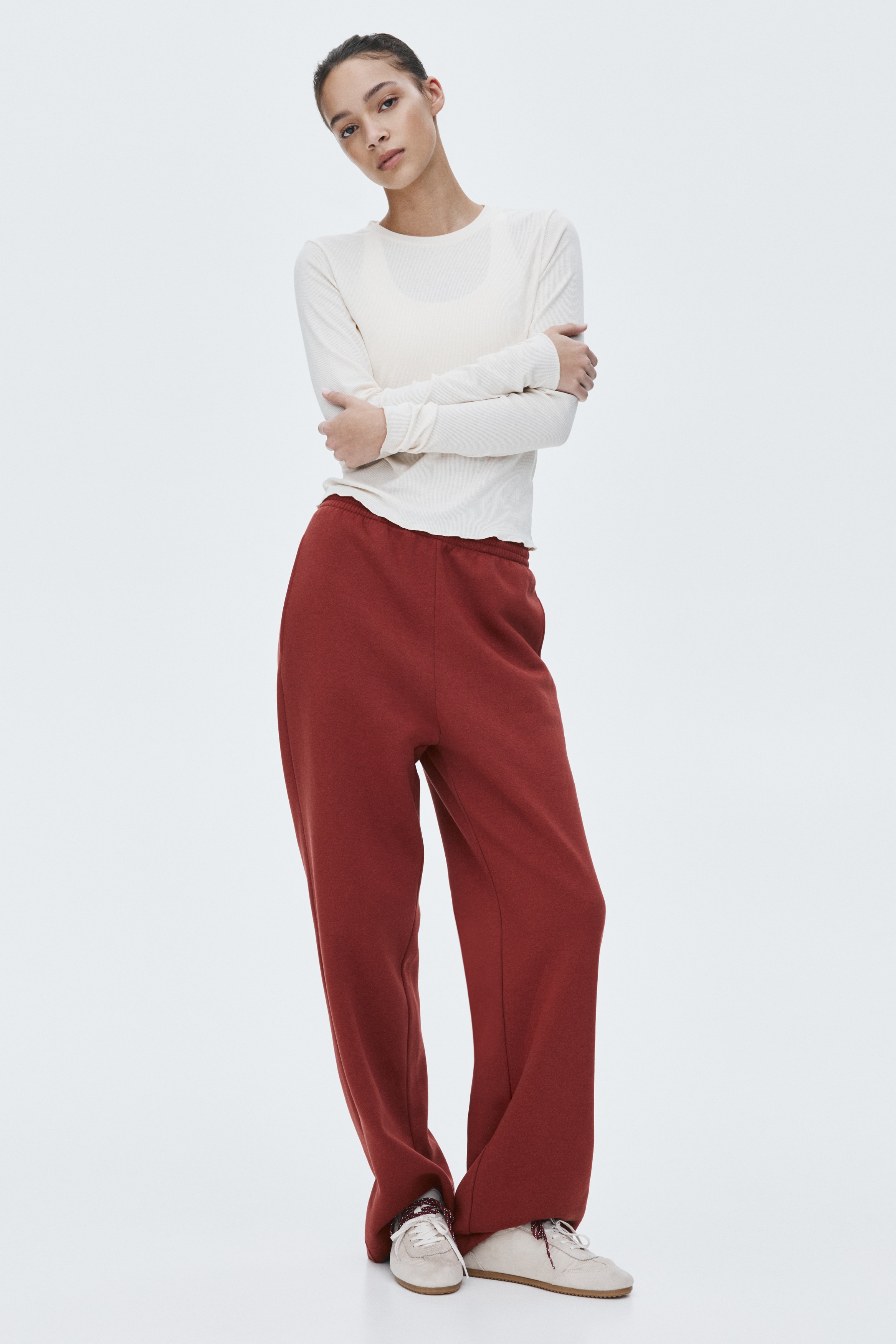 Sweatpants - Dark red/Gray melange/Navy blue/Dark taupe/Burgundy/Light turquoise/Light gray melange/Dark brown/Cream/Powder pink