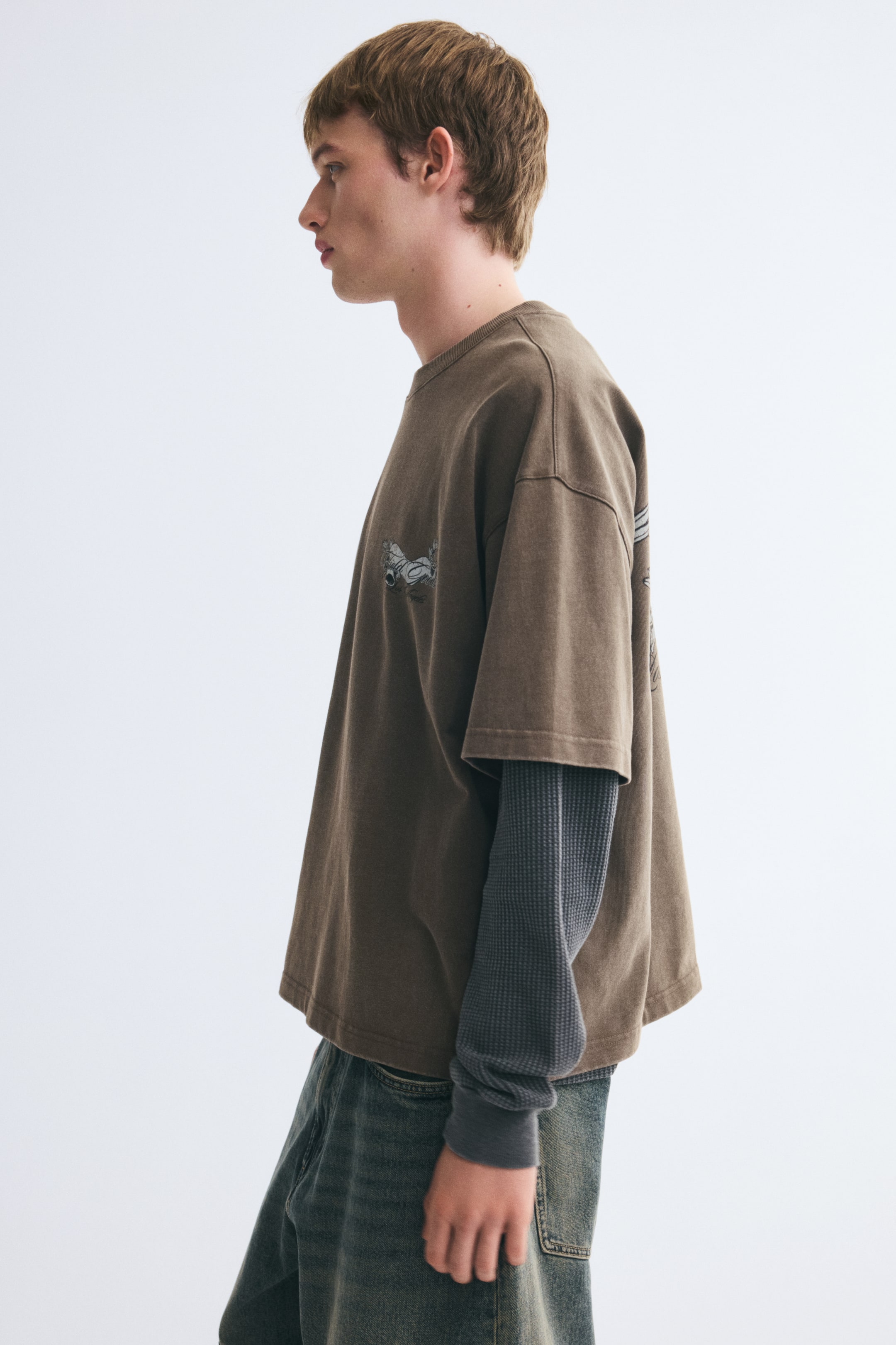 Oversized Boxy Printed Cotton T-Shirt