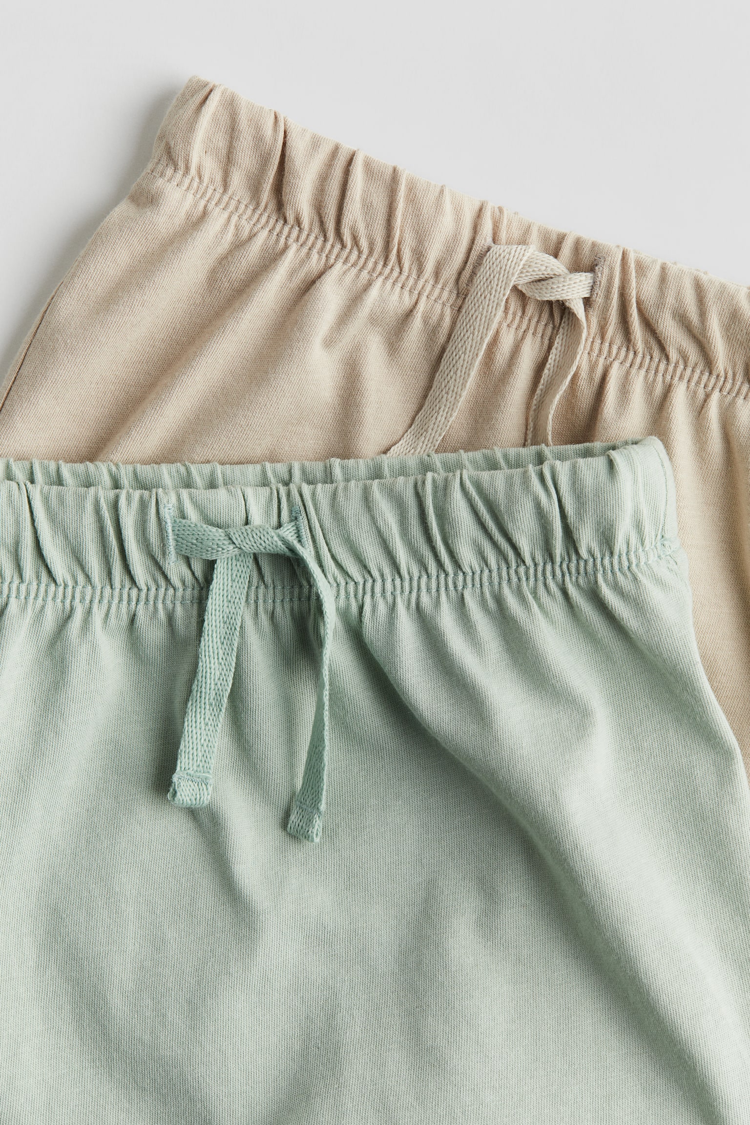 2-pack jersey shorts - Light dusty green/Beige/Light pink/White - 2