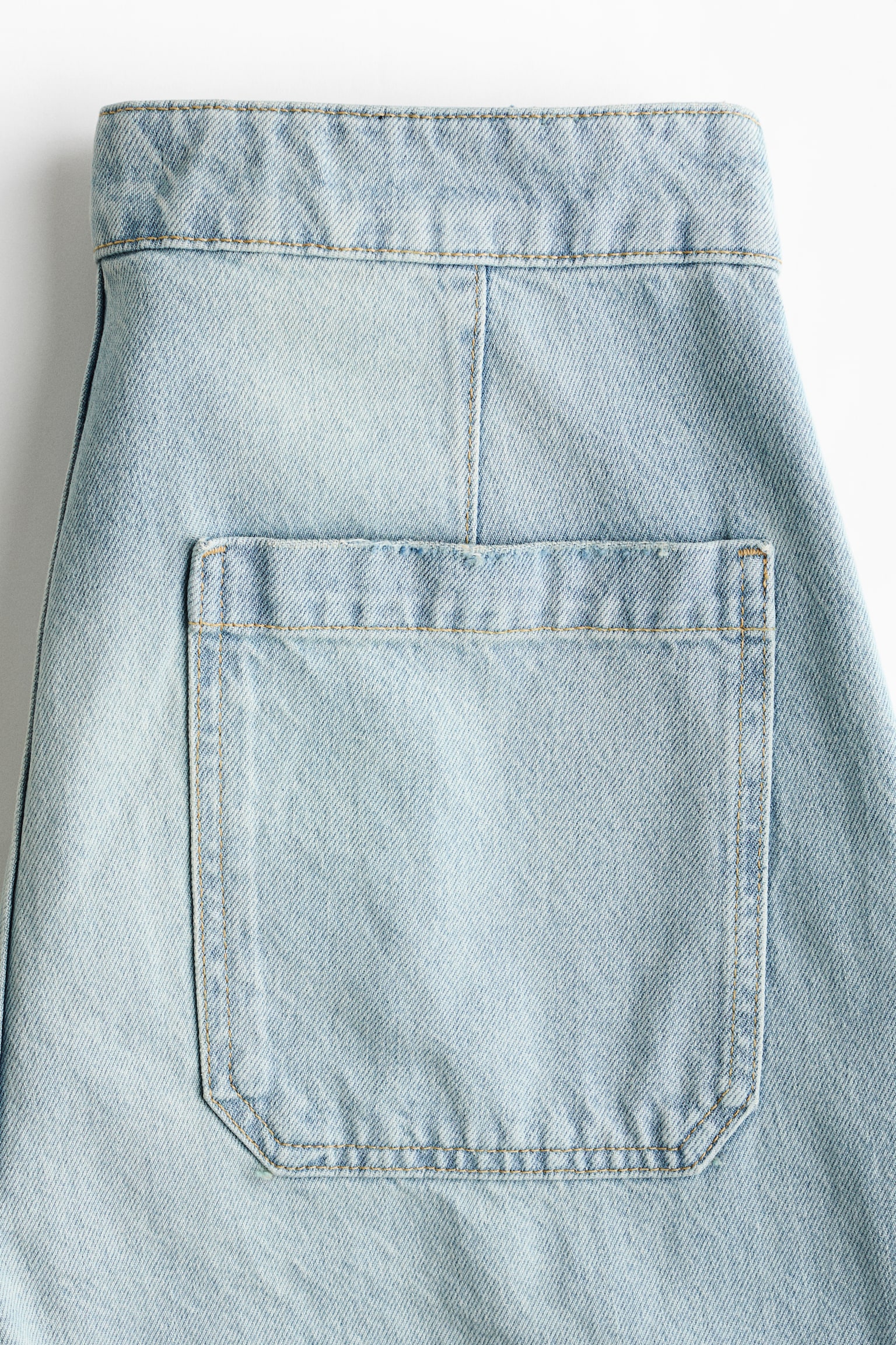 Женские джинсы H&M Regular-Waist Barrel-Leg Ankle, цвет: Светлый джинсовый синий — фото 7