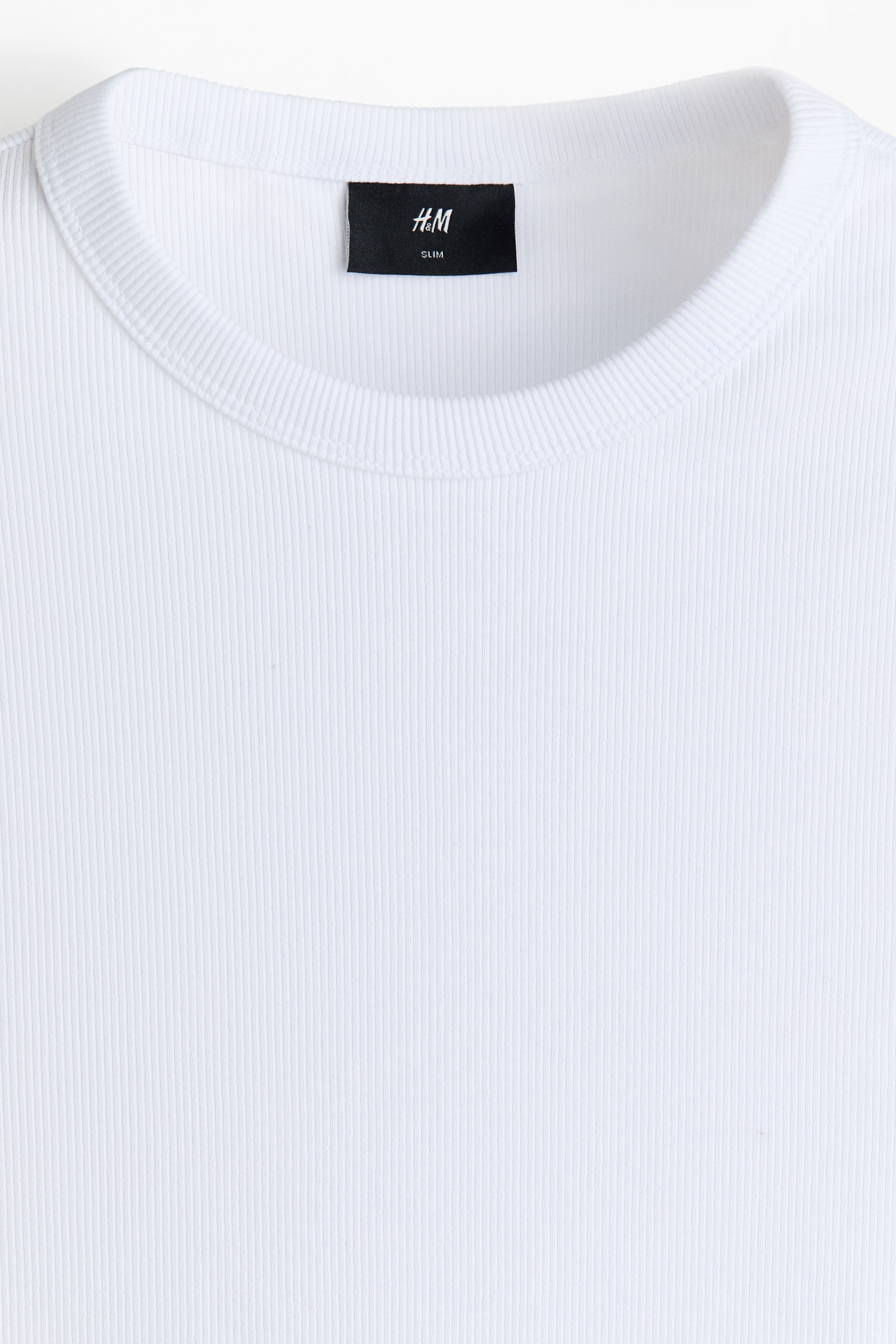 Slim-Fit Ribbed T-Shirt