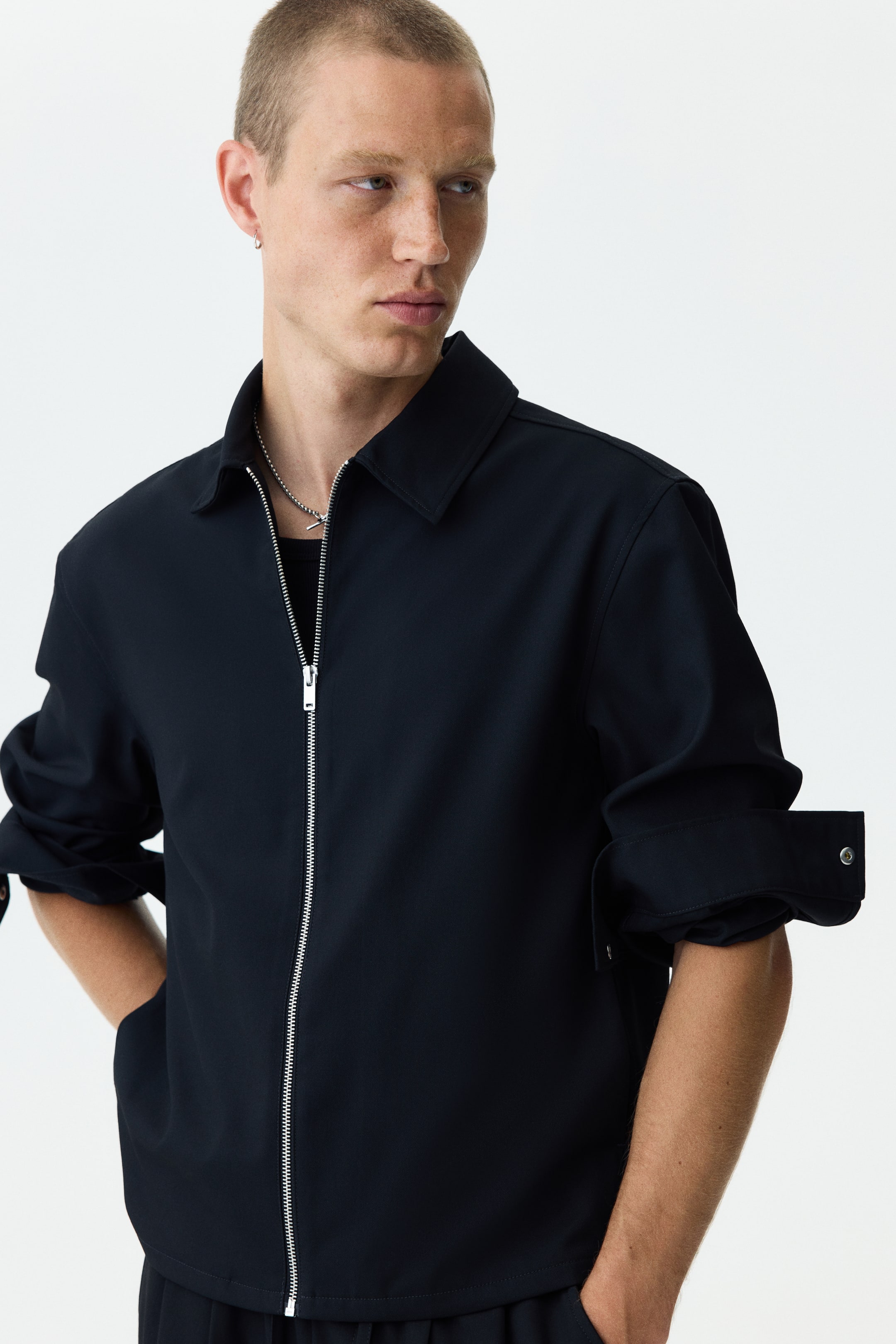 Мужские топы H&M Twill overshirt — фото 5