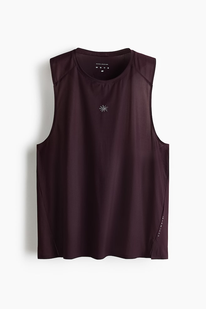 Lauftanktop mit CoolMove™ - Dunkles Pflaumenlila/Sonne/Elfenbein - 1