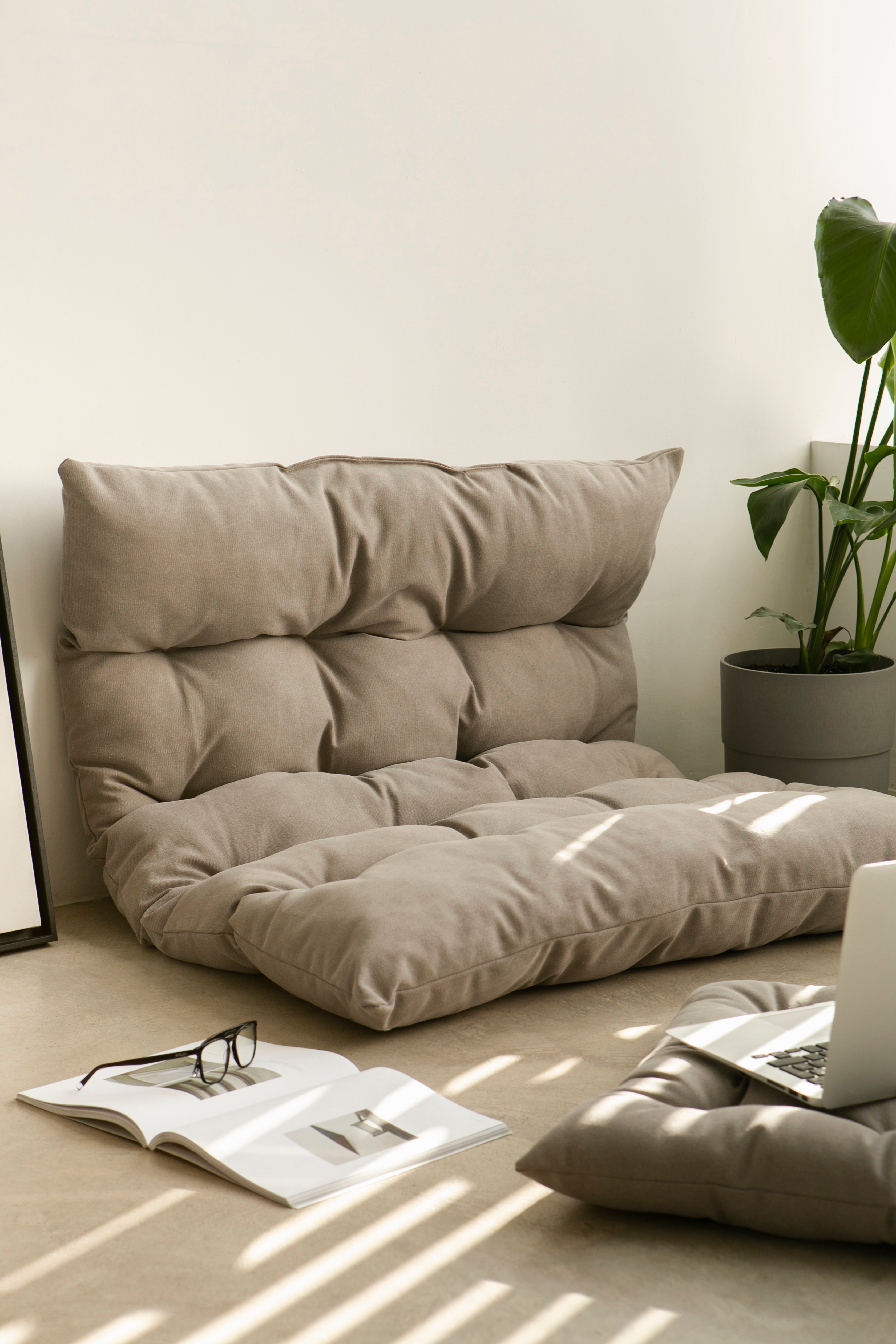 Matelas Futon De Sol - Taupe/Bleu/Boucle/Rose/Marron/Jaune