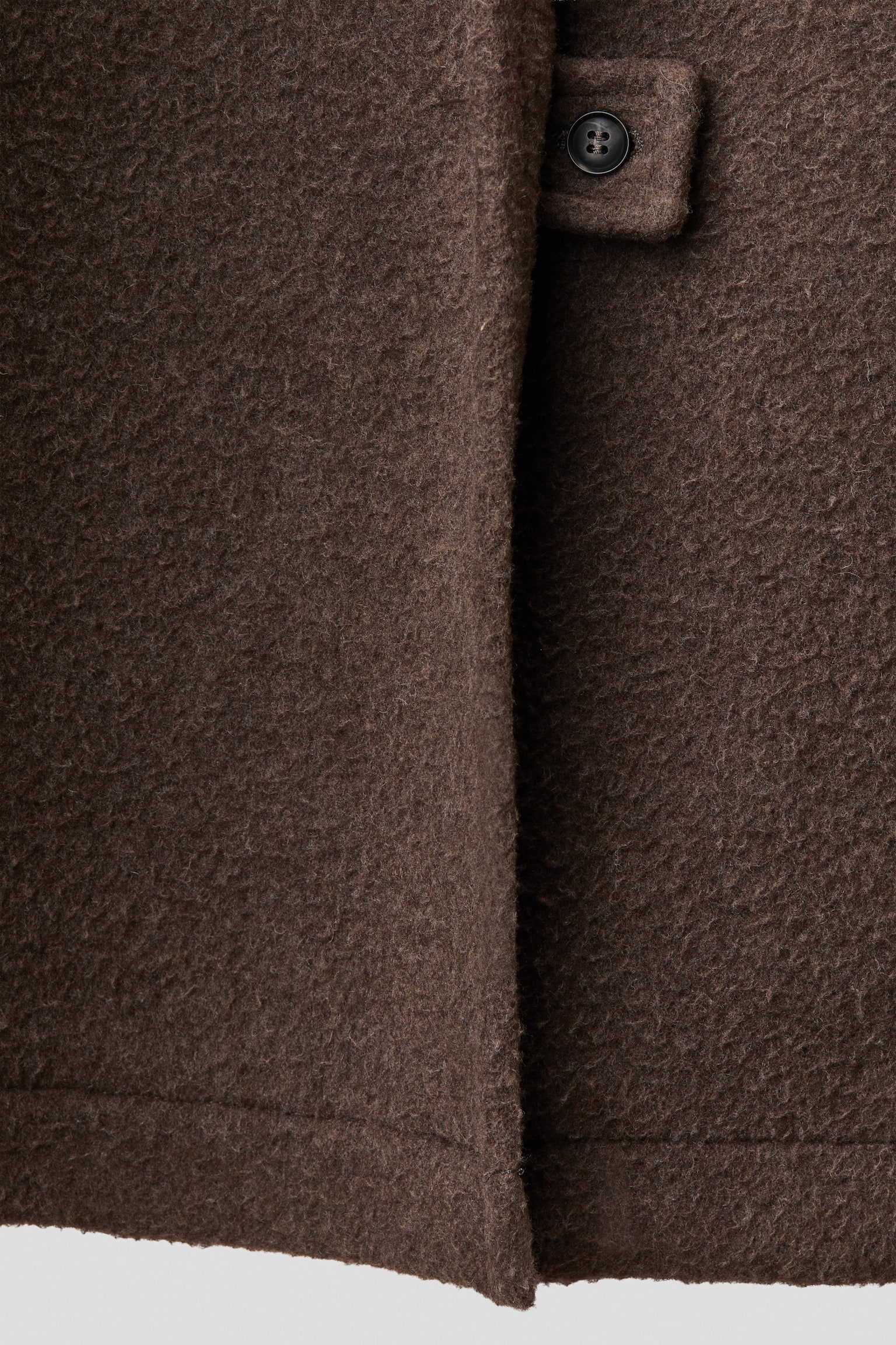 Мужское пальто H&M Long Wool-Blend, цвет: Тёмный бежевый — фото 9