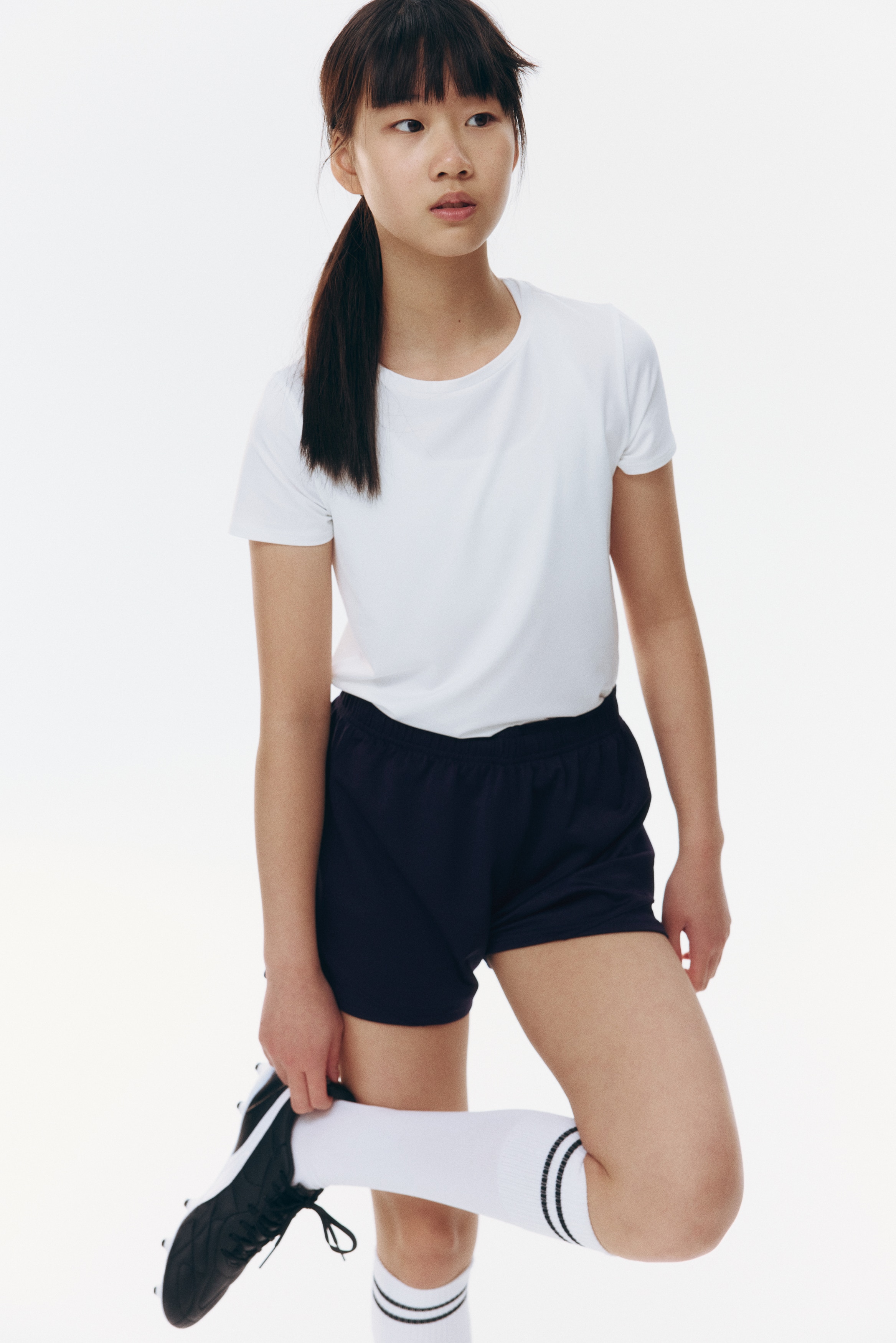 Fotbollsshorts med DryMove™ - Marinblå/Svart/Röd