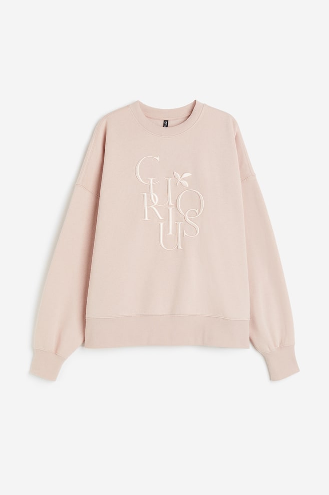 Oversized motif-detail sweatshirt - Light pink/Curious/Light grey/Angelic/Light grey marl/Paris/Cream/Health Culture/dc/dc - 2