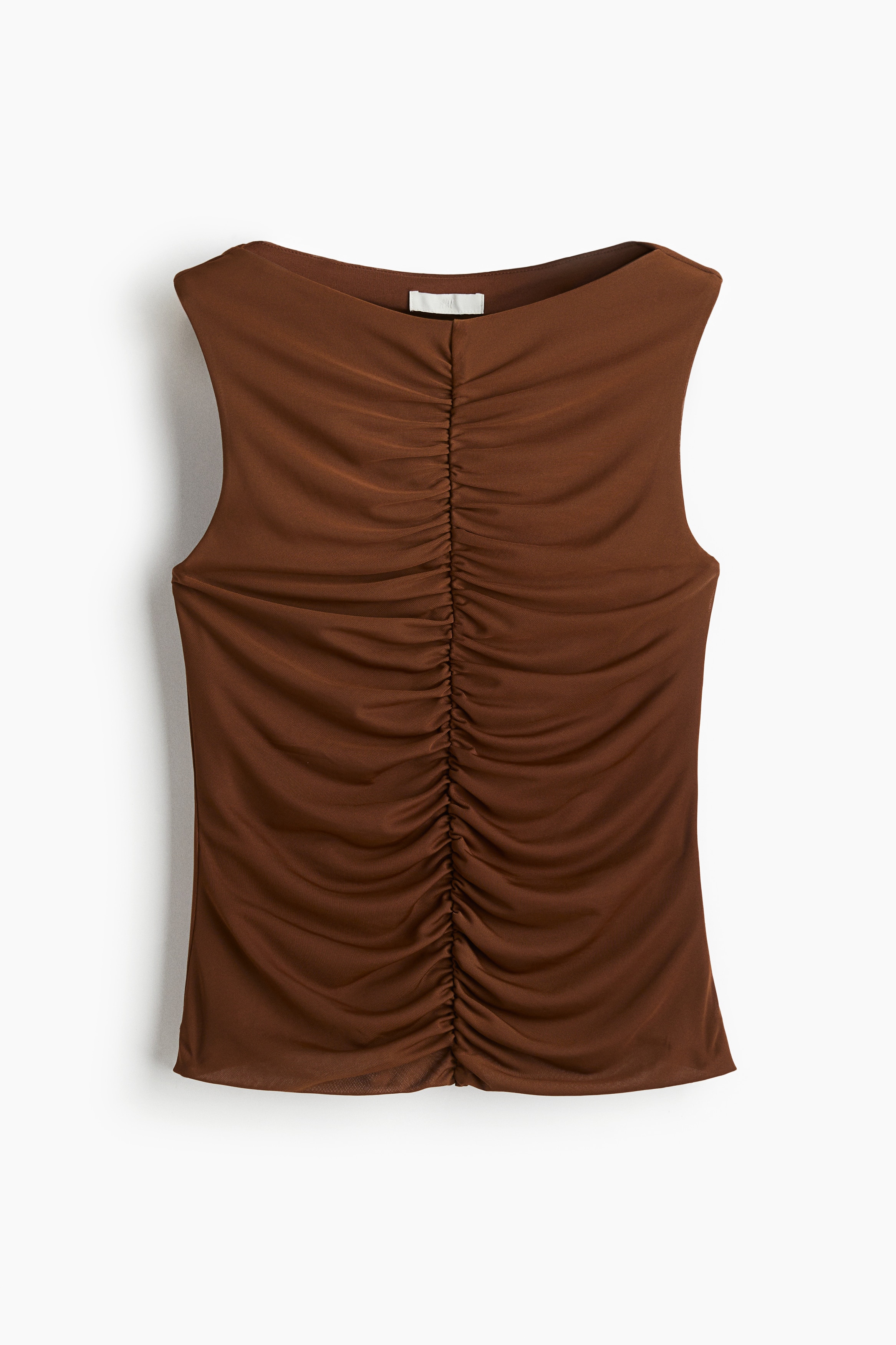 Ruched Top - Brown/Black/Pigeon blue/Burgundy