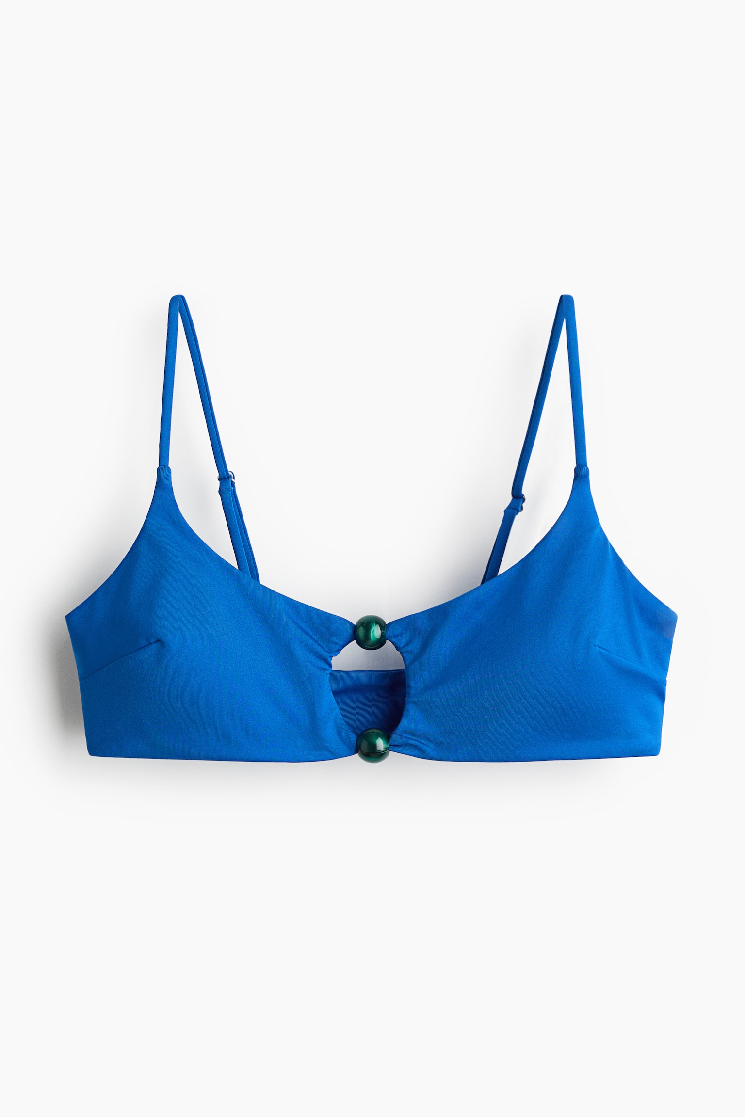 Top bikini imbottito - Blu acceso/Marrone scuro - 1