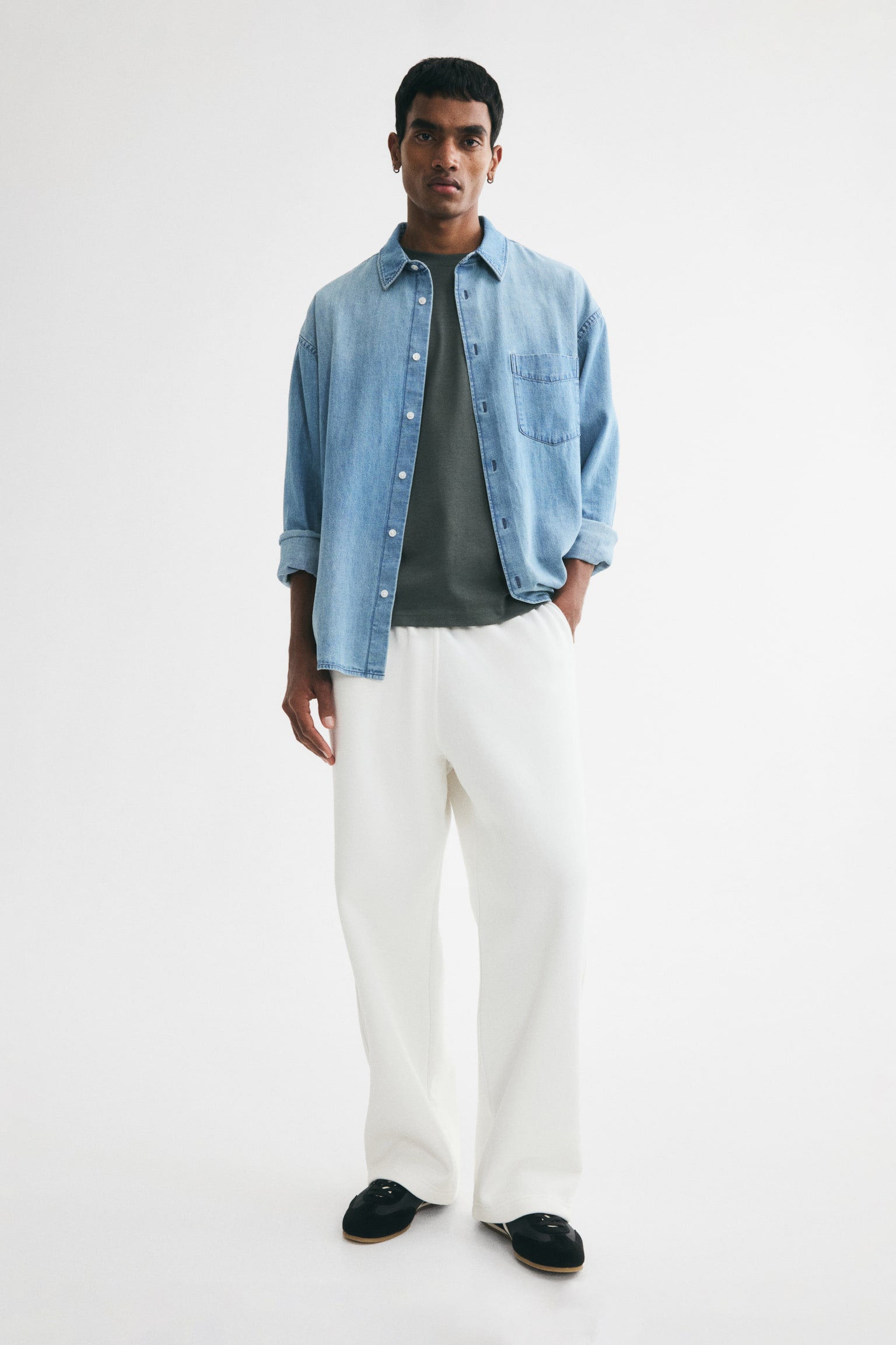 Pantalón de chándal Loose Fit - Blanco/Gris oscuro/Negro/Gris claro jaspeado/Gris/Marrón - 1