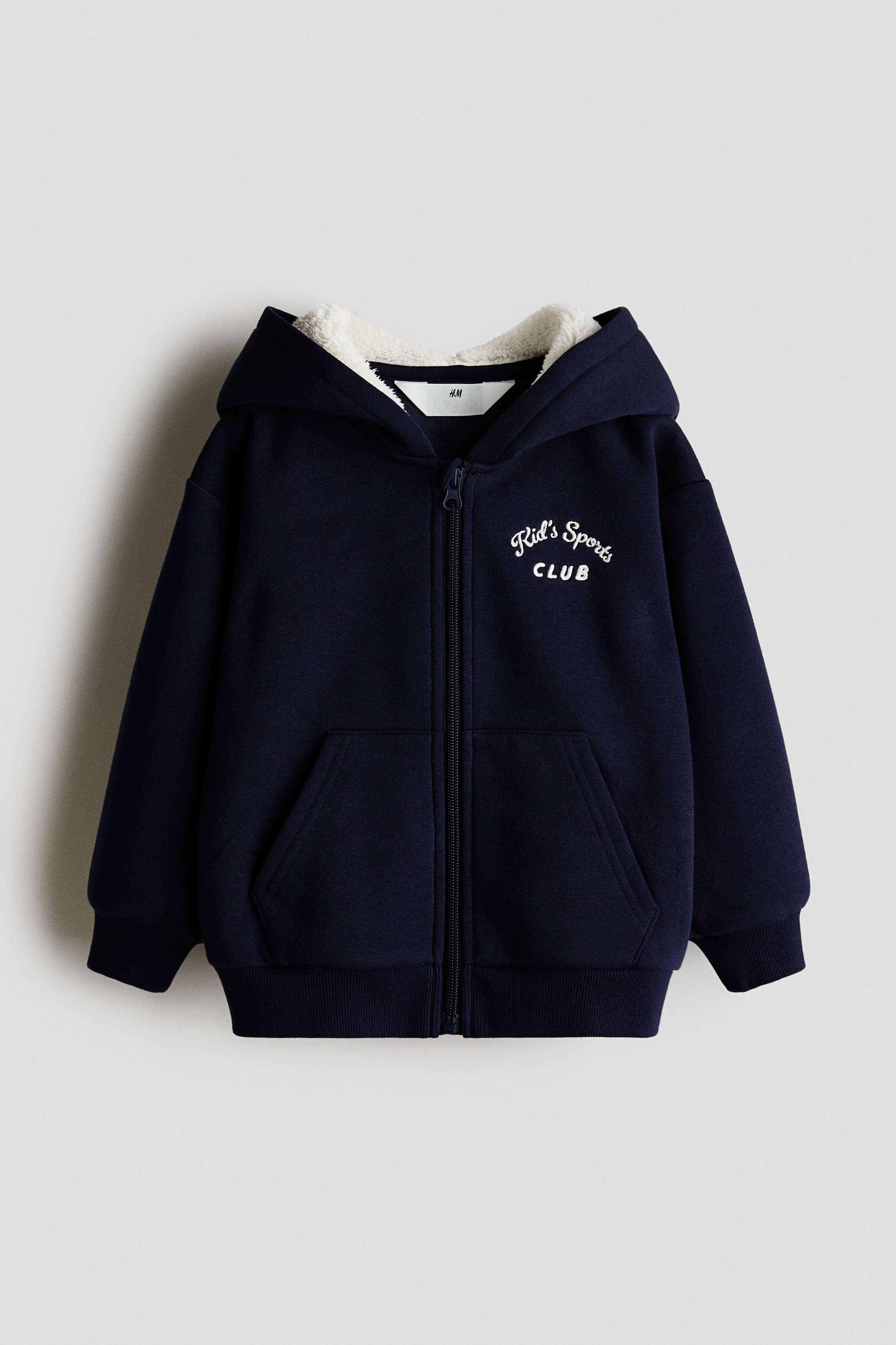 H & M - Hoodiejacke mit Stickdetail - Blau - Kinder