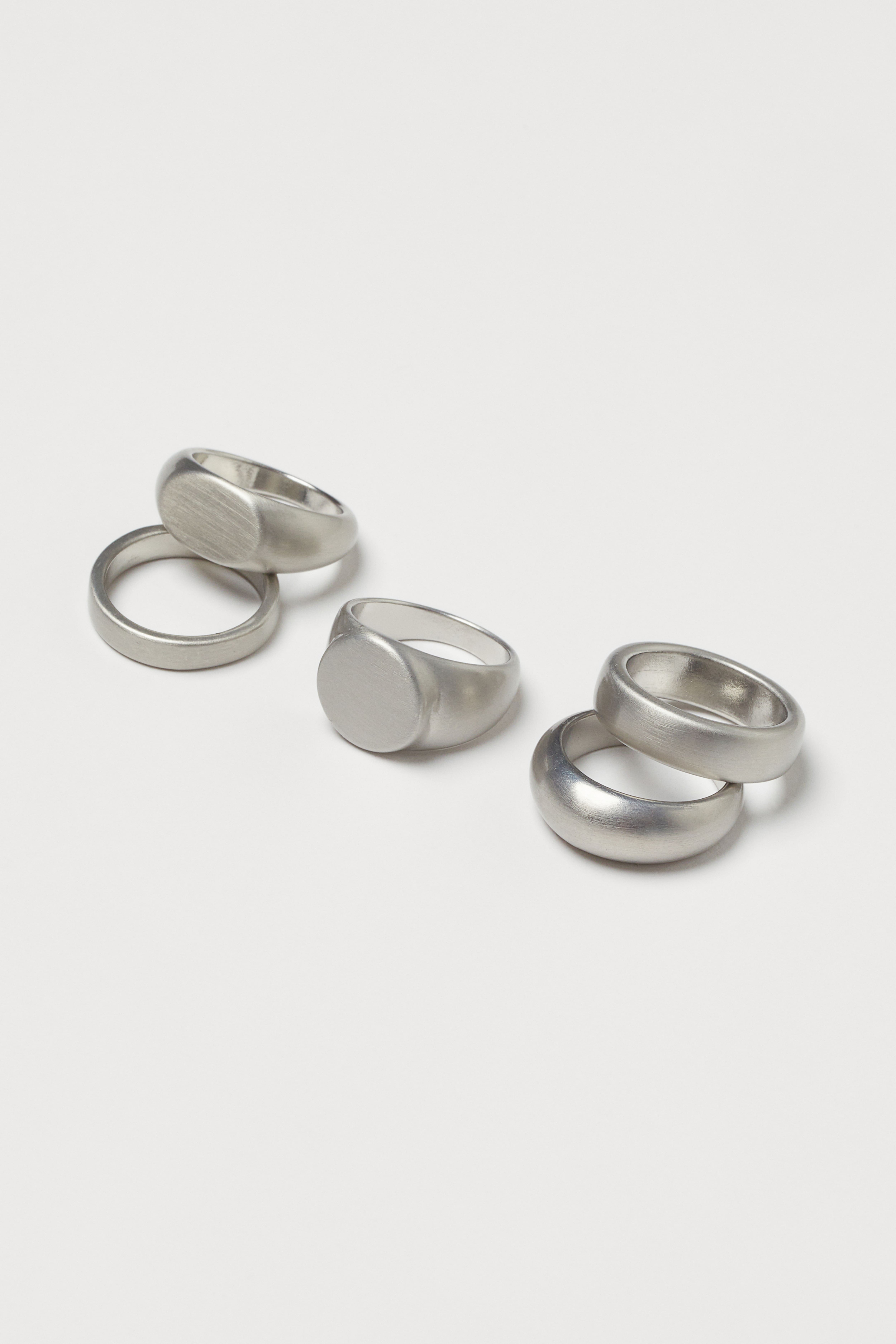 H&m silver rings best sale