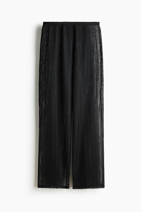 Женские брюки H&M Wide-Leg Open-Knit Pants
