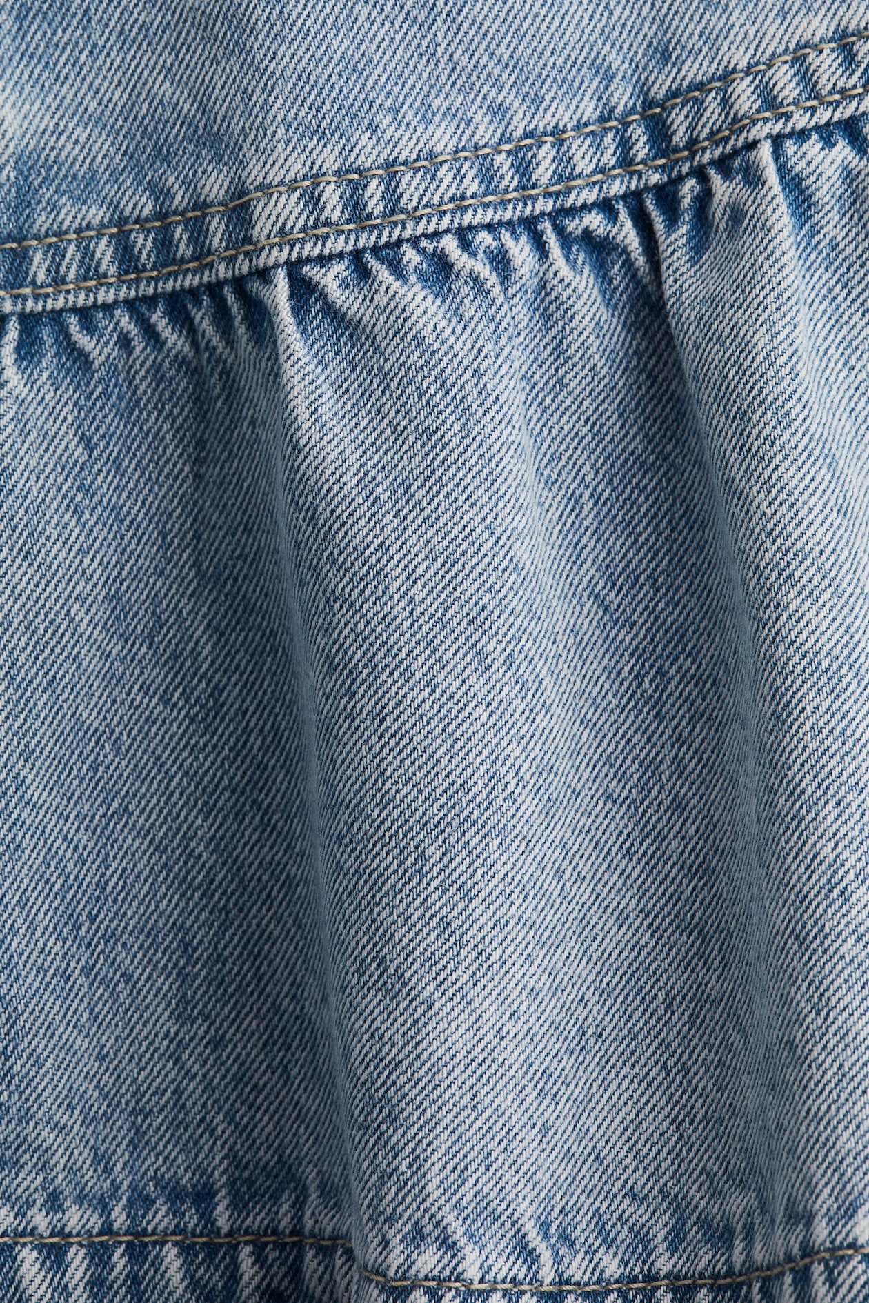 Denim Skirt with Peplum - image 2