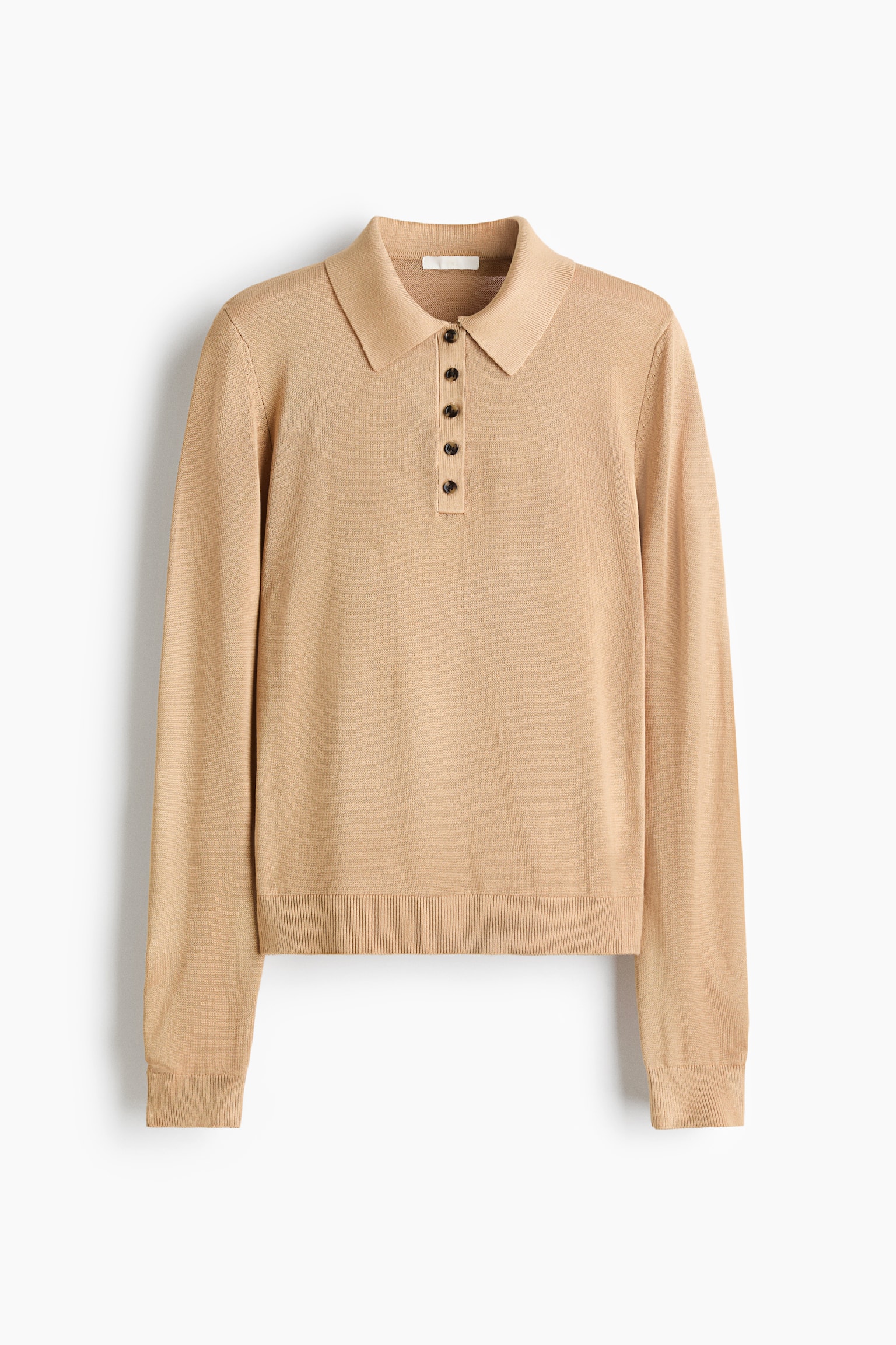 Fine Knit Polo Shirt - Beige/Light yellow/Pink/Blue - 1