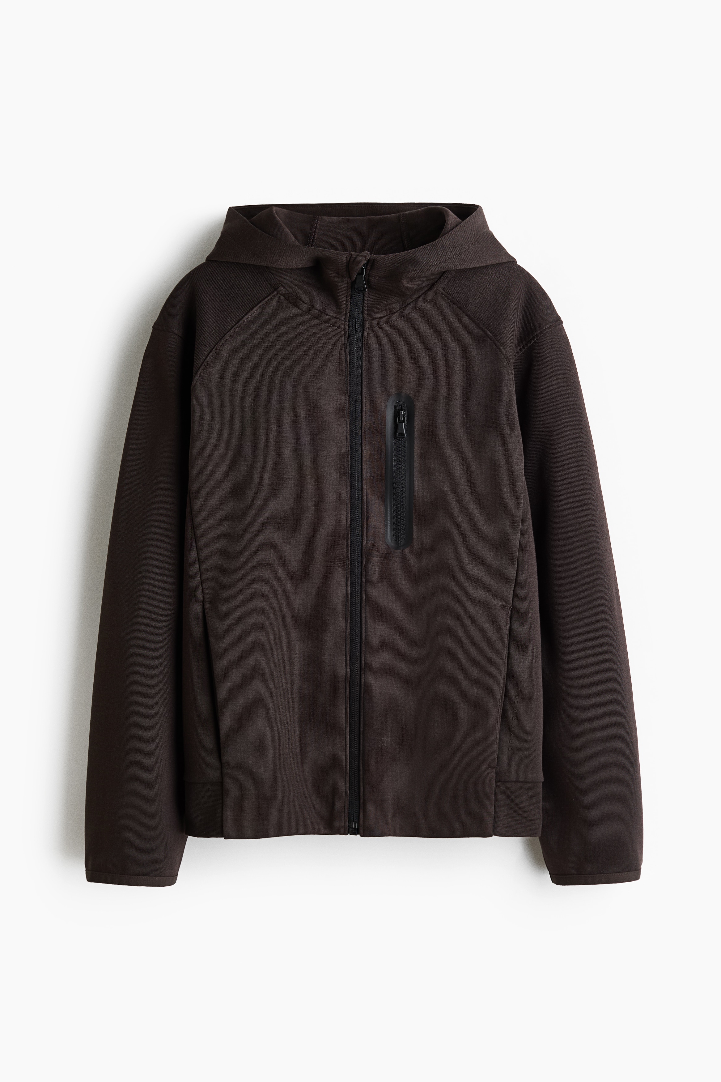 Veste sport à fermeture éclair à capuche DryMove🅪 - Brun écorce/Noir/Vert olive/Vert glacier