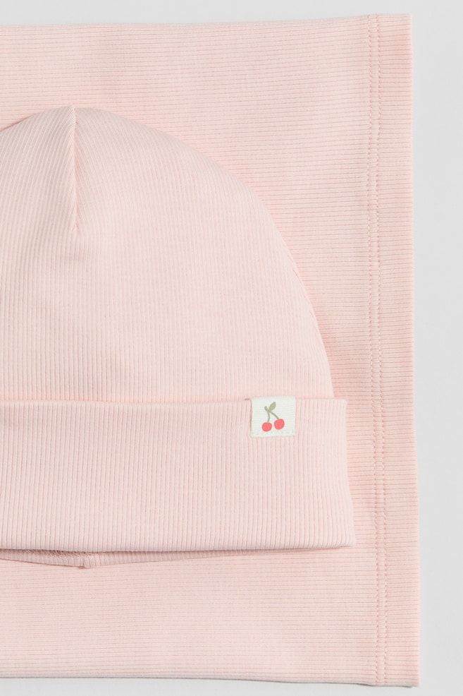 2-piece jersey set - Light pink/Beige/Light blue - 2