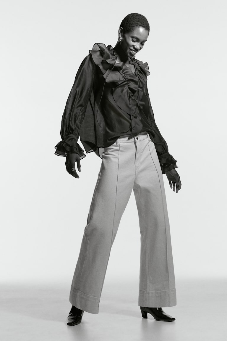 Wide High Ankle Jeans