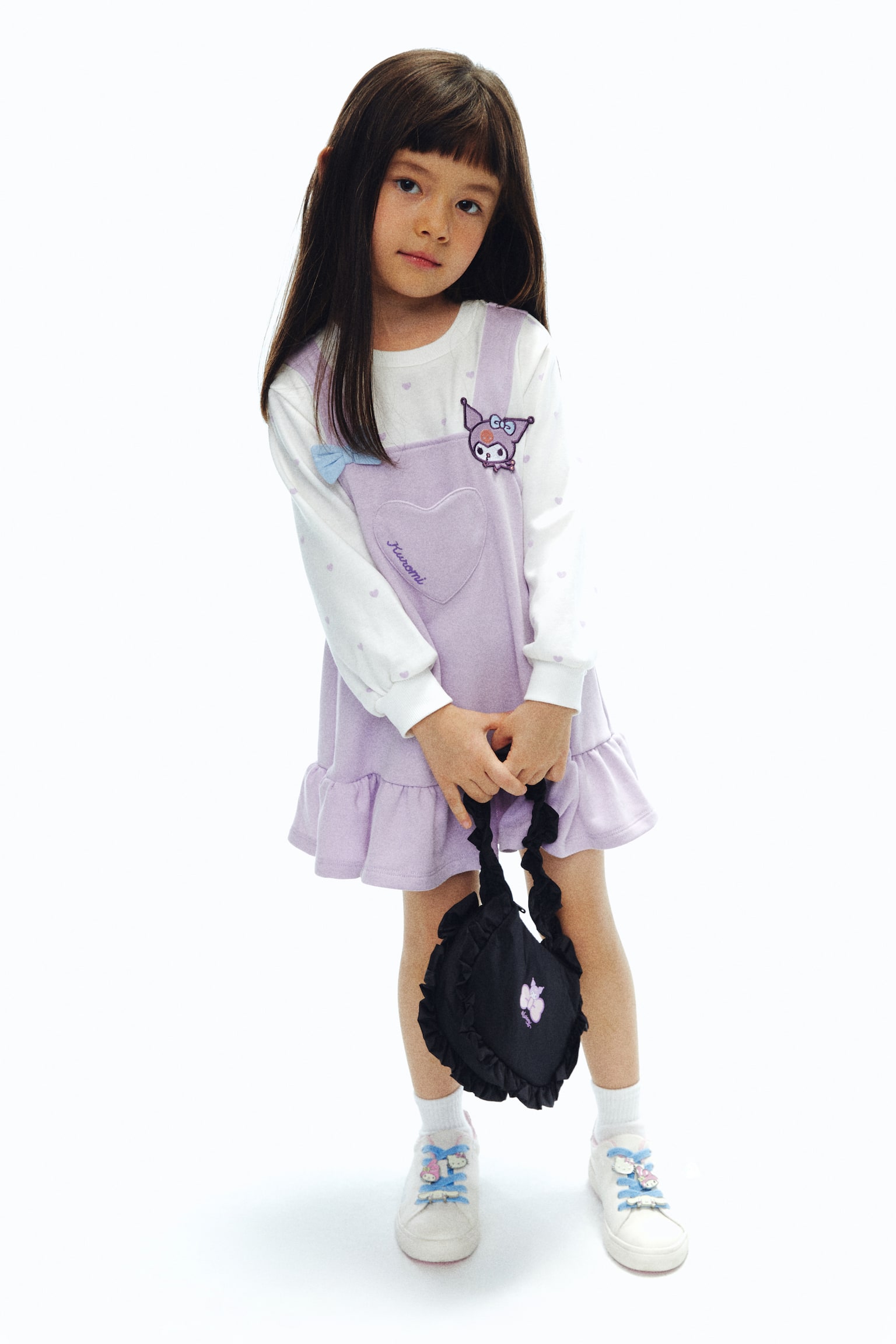 デザインスウェットワンピース - ライトパープル／クロミ/ライトブルー／シナモロール/ブラック／クロミ - 4