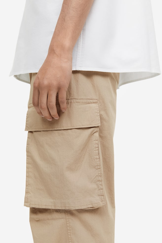 Relaxed Fit Cargo trousers - Beige/Black/White - 8