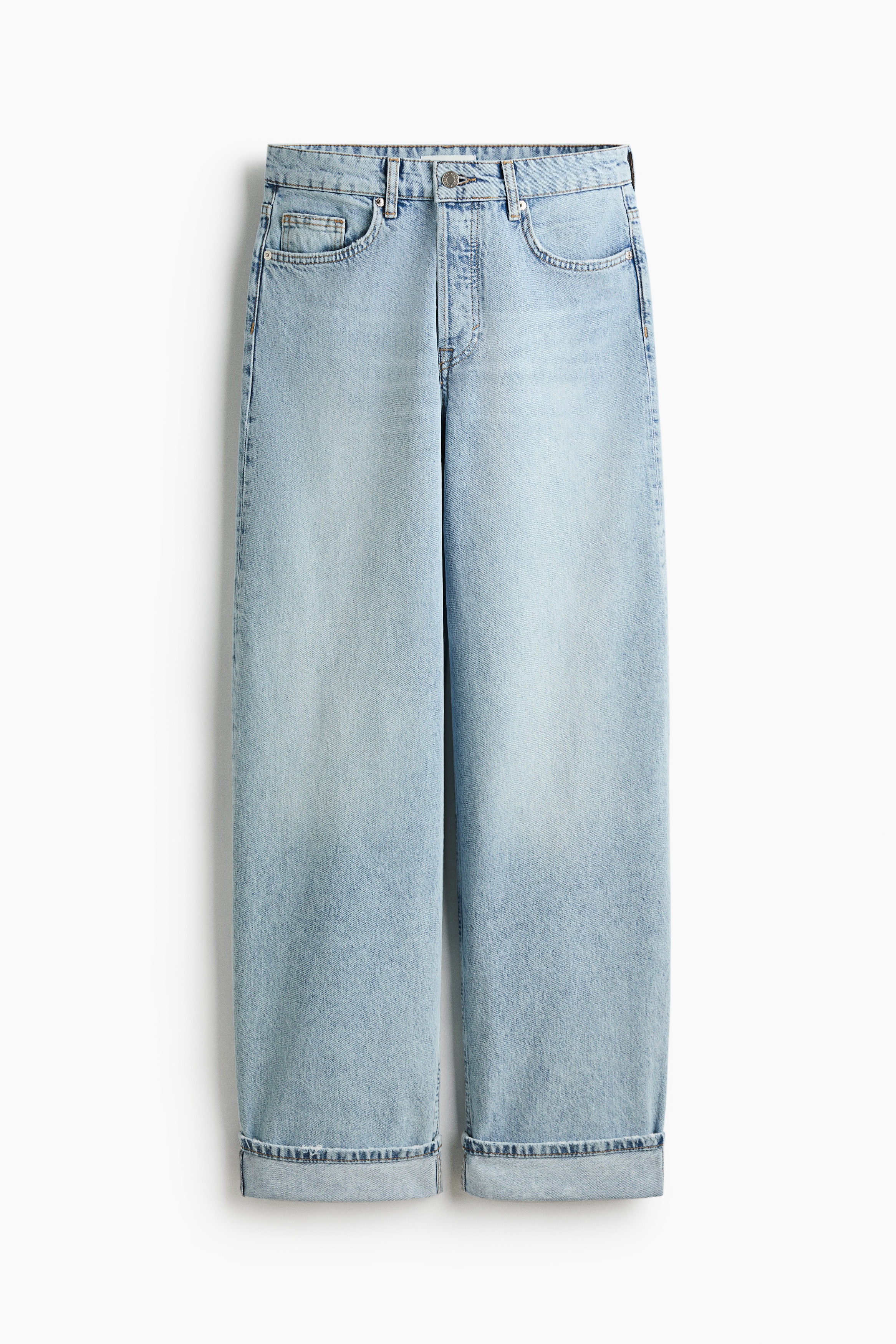 Baggy Regular Waist Jeans - Lys denimblå