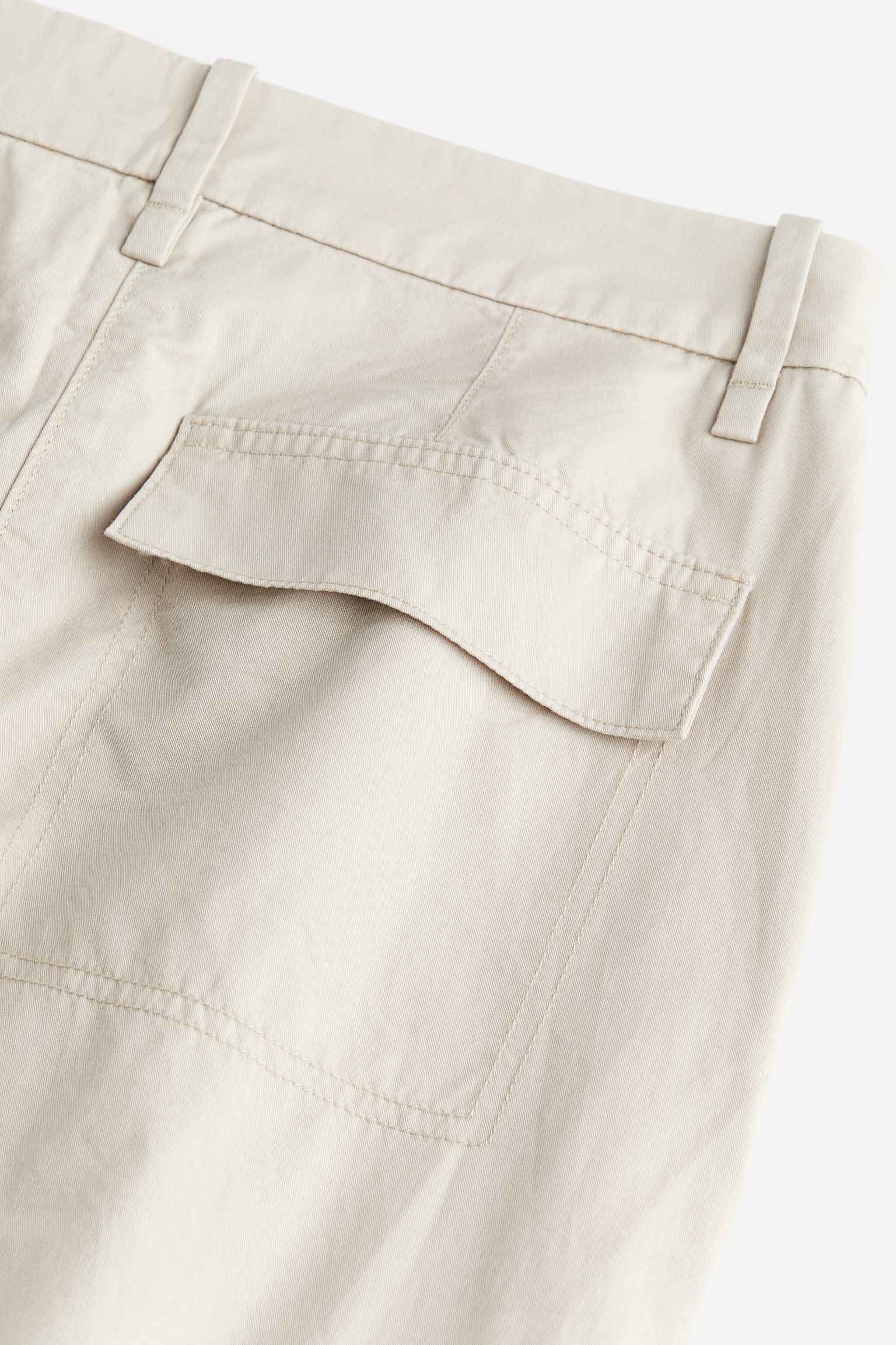 Twill cargo trousers - Beige/Black - 6